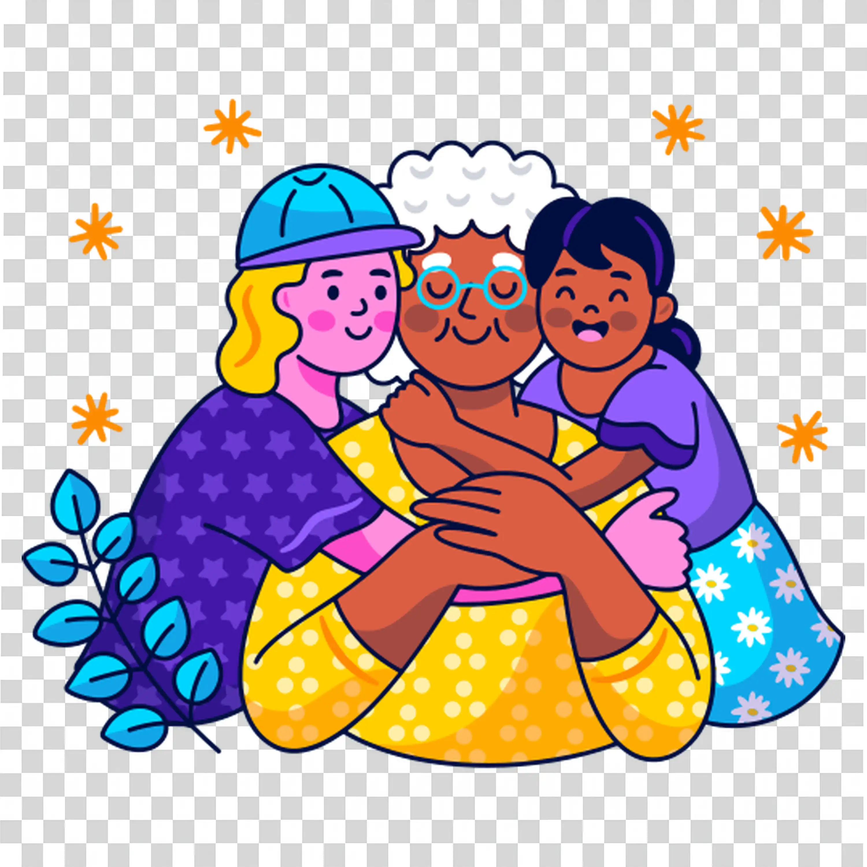 Couple Holding Traditional Gifts With Big Smile free PNG
