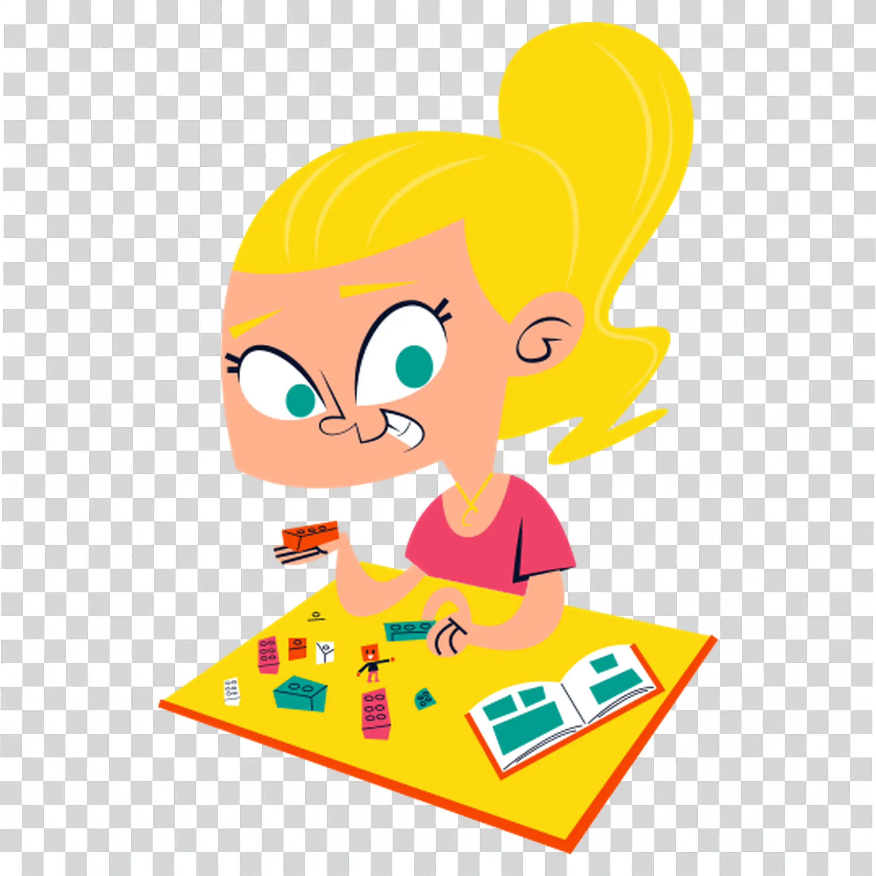 Creative Character with Tools Likely Drawing or Crafting