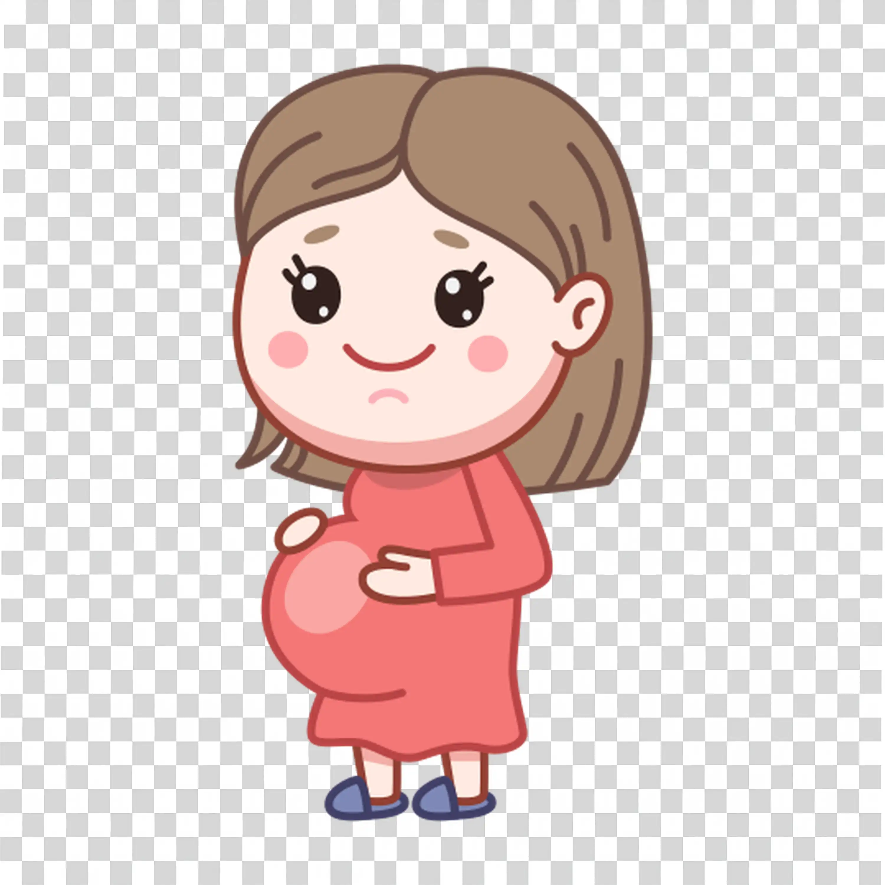 Cute little girl standing alone with a sweet smile