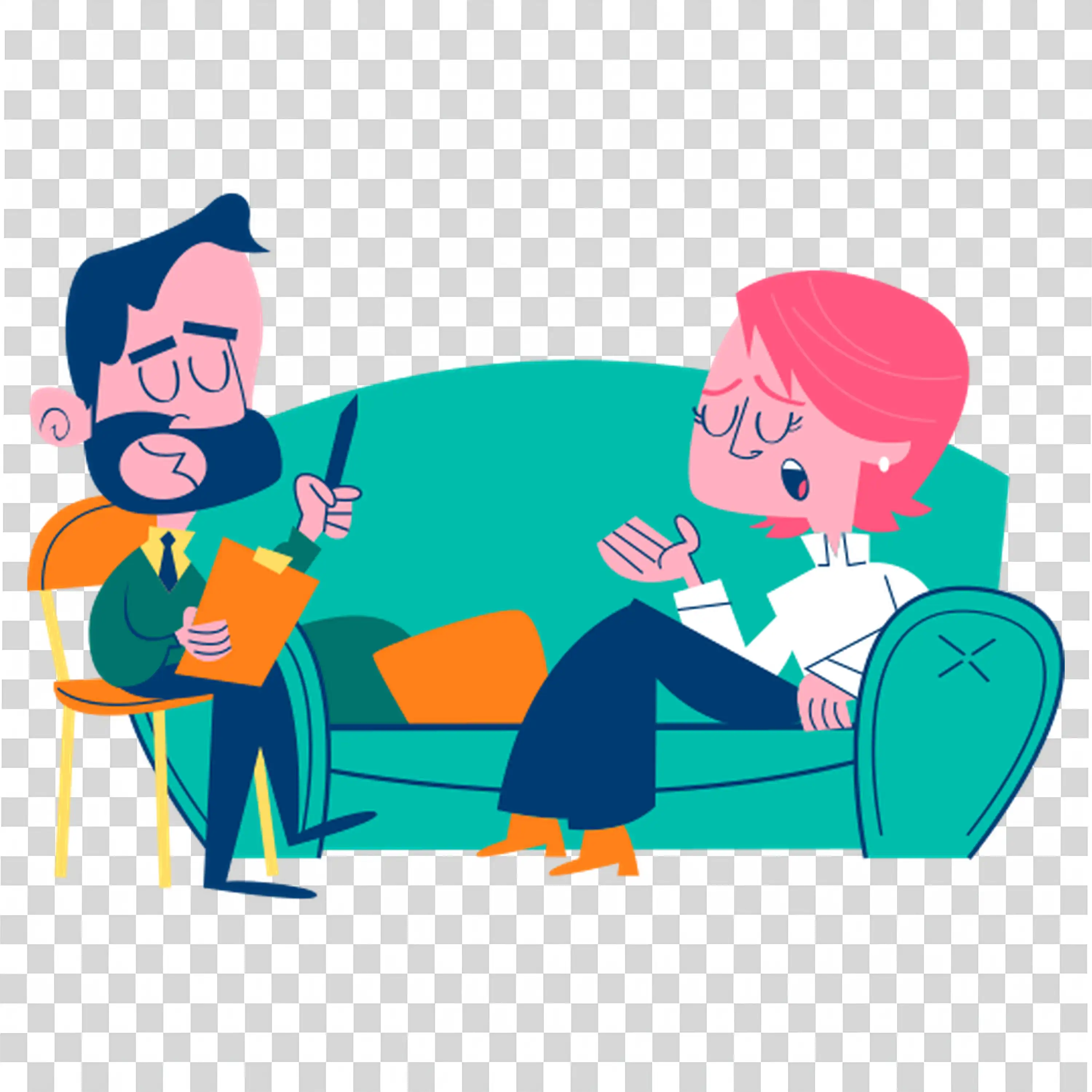 Dad Sitting on Couch Feeding Baby with Bottle free PNG