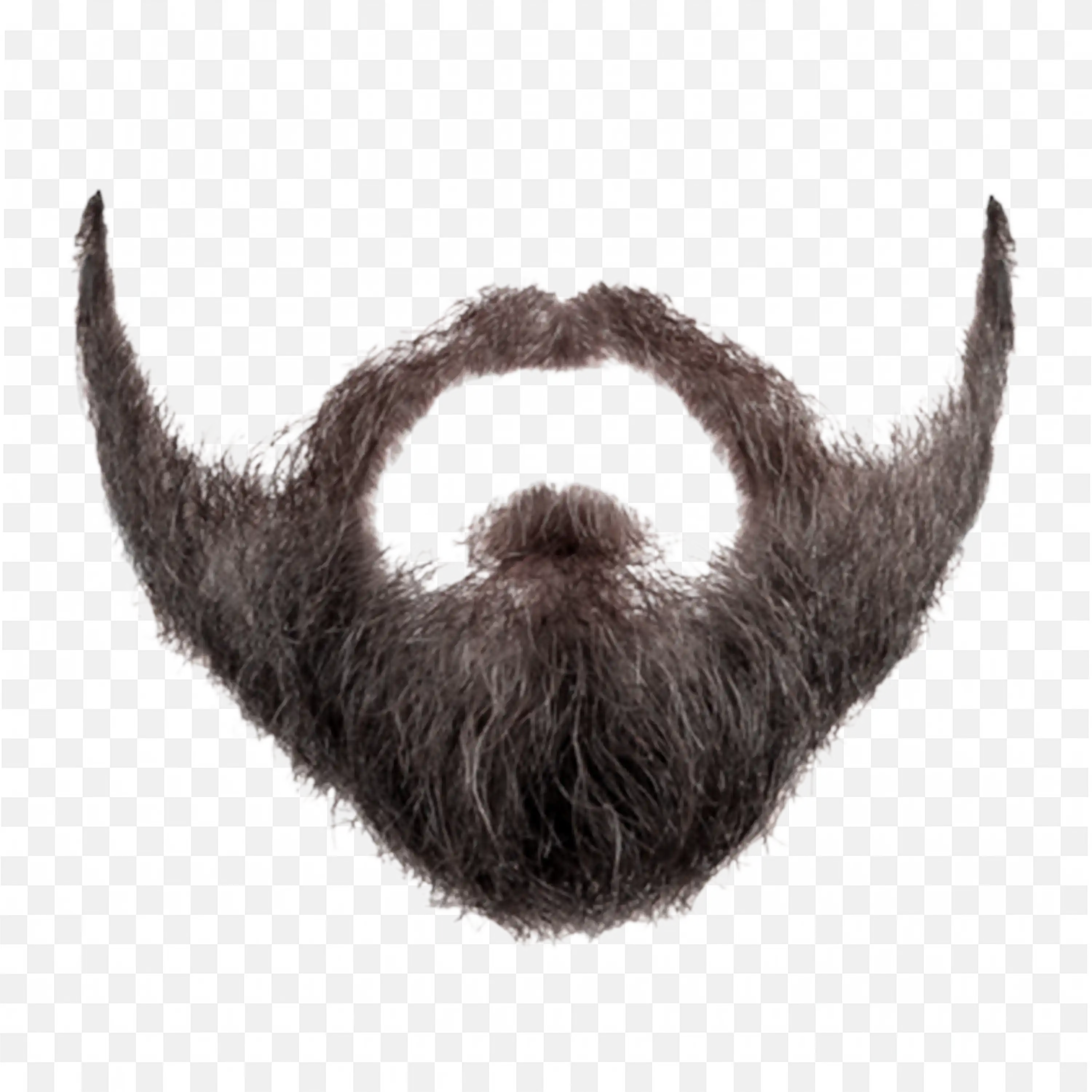 Detailed Beard Graphic in Clip Art Style Free PNG Download