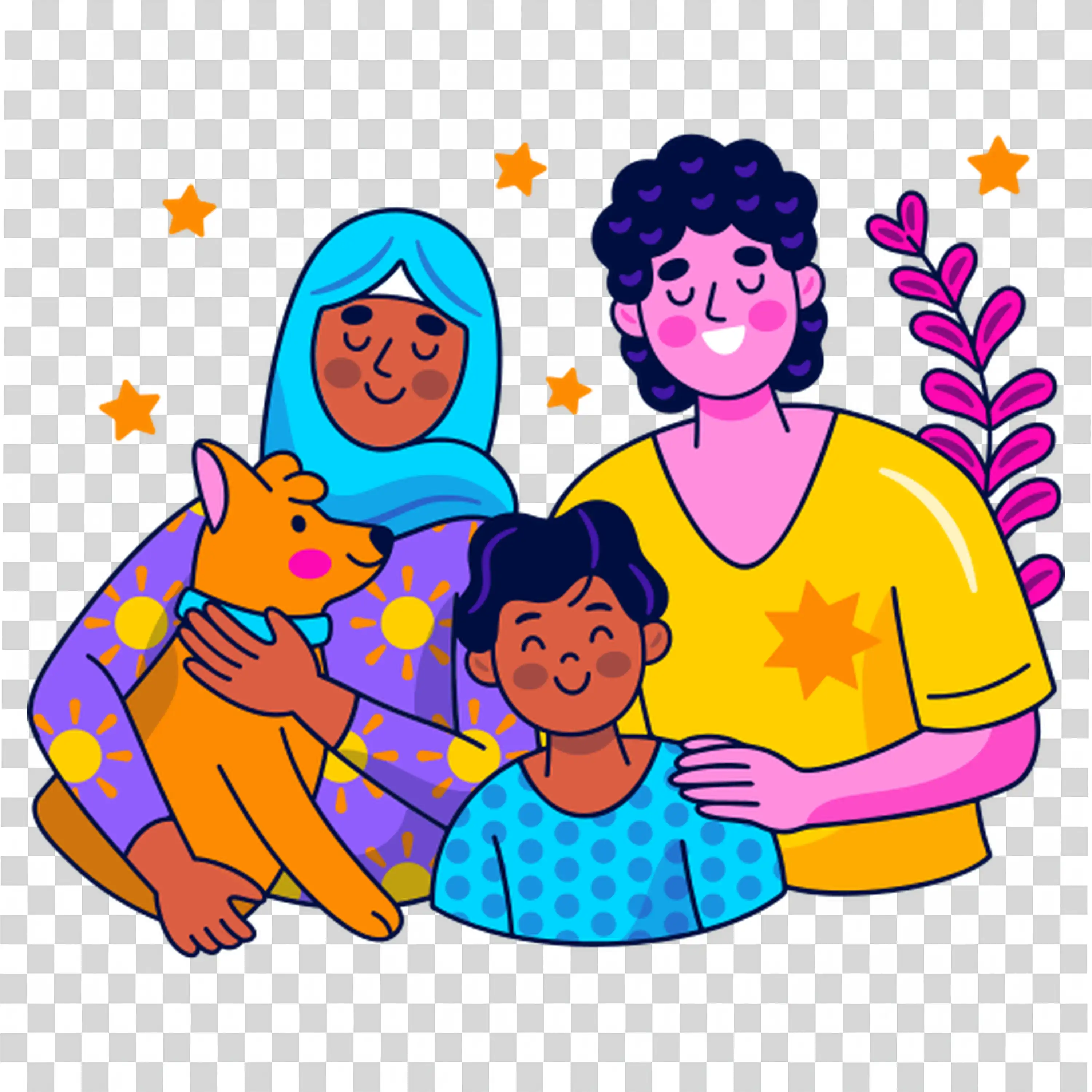 Diverse Group of Friends Smiling and Taking Selfie