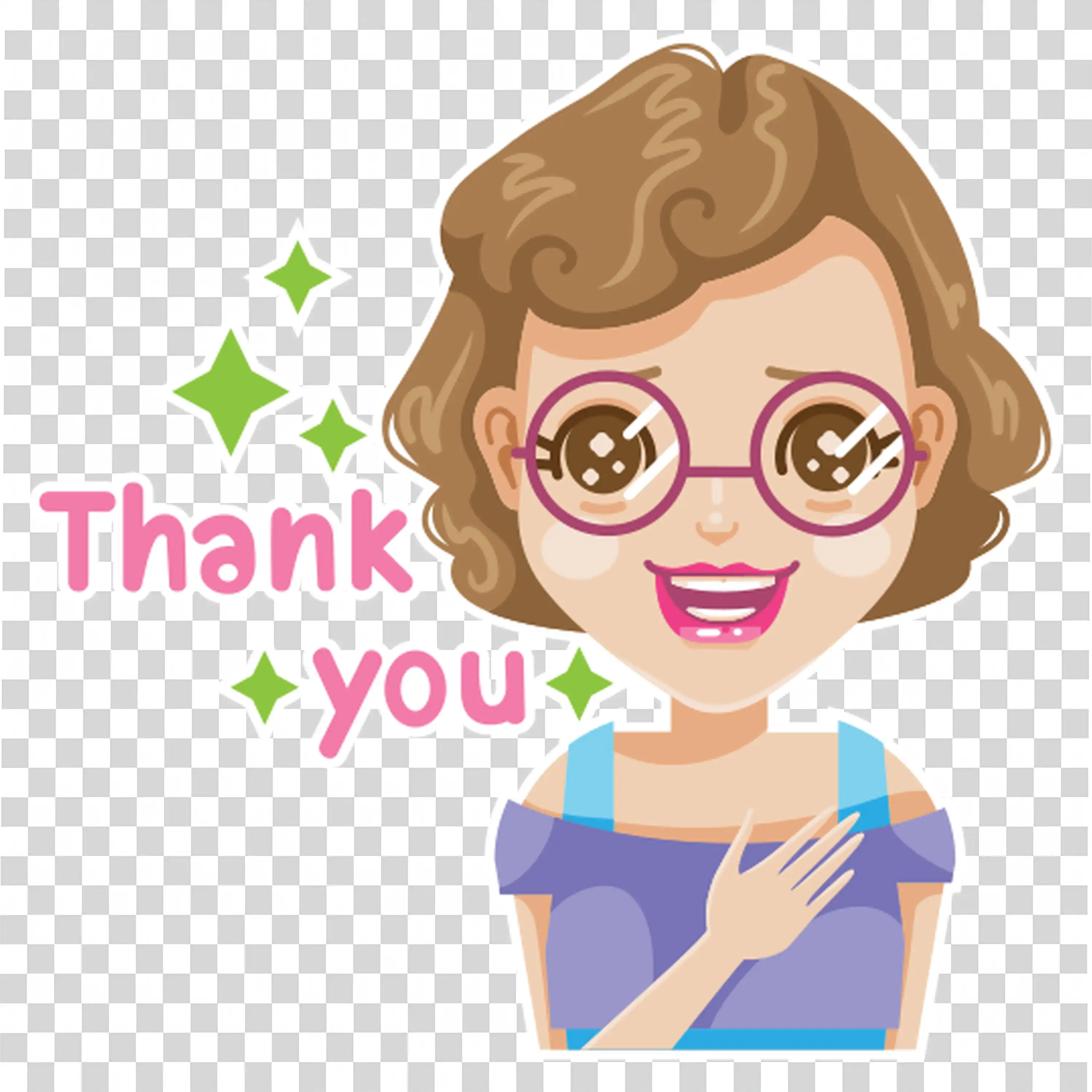Elderly woman thanking with a sweet and sincere smile