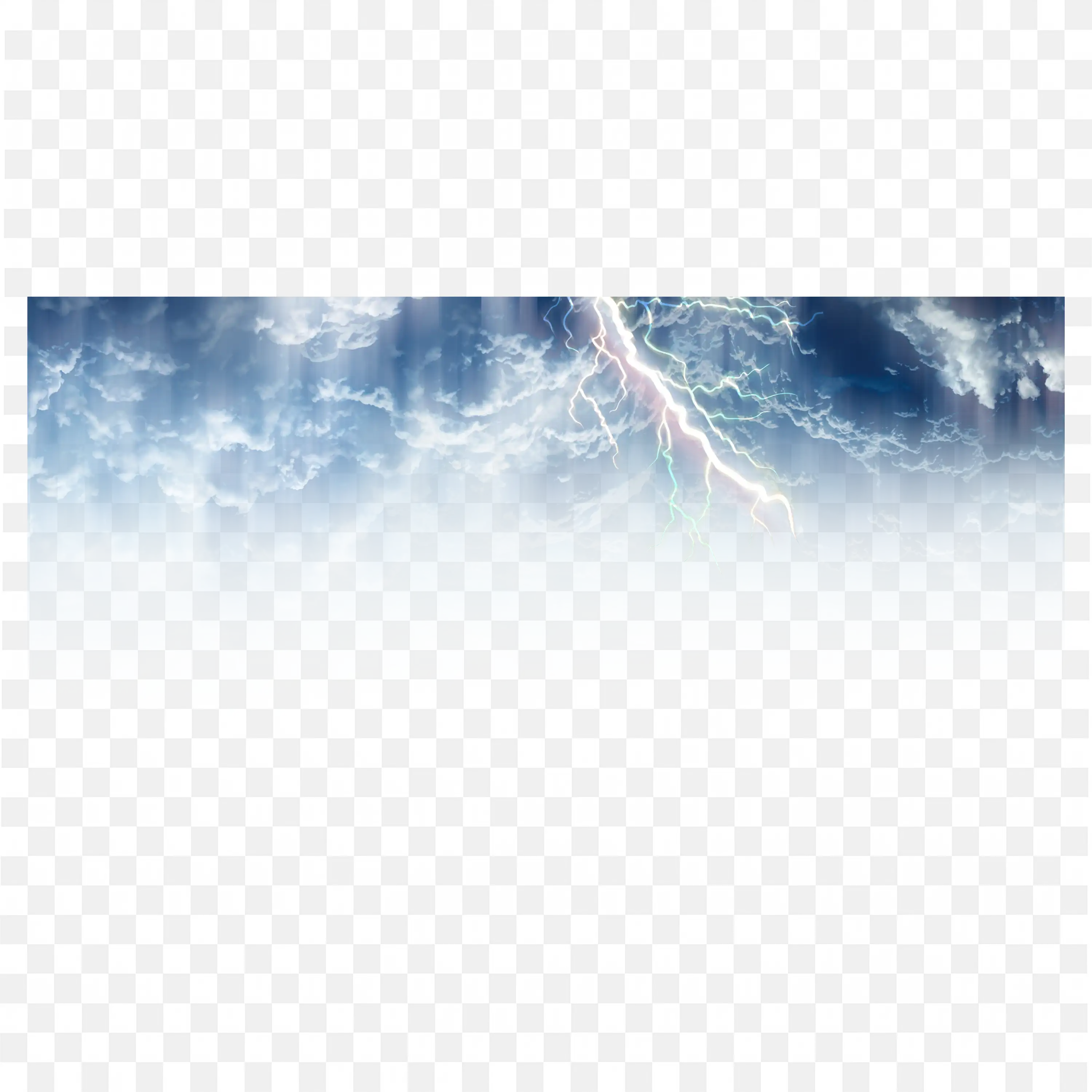 Electric Lightning Bolt on a Stormy Blue Sky PNG Download