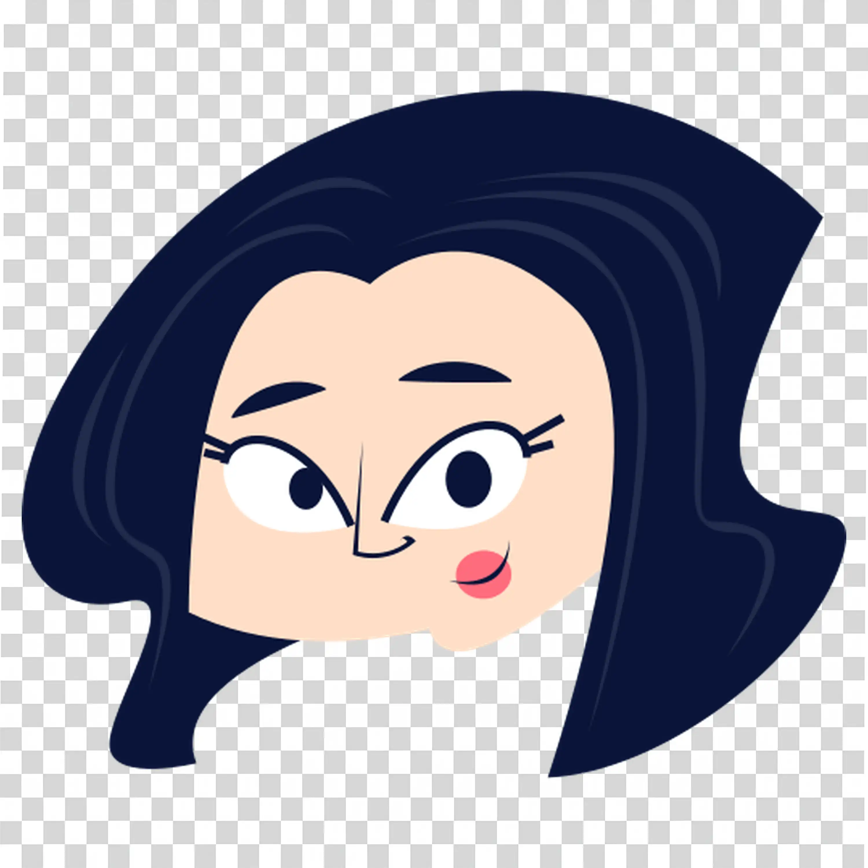 Elegant woman with long hair striking a bold pose
