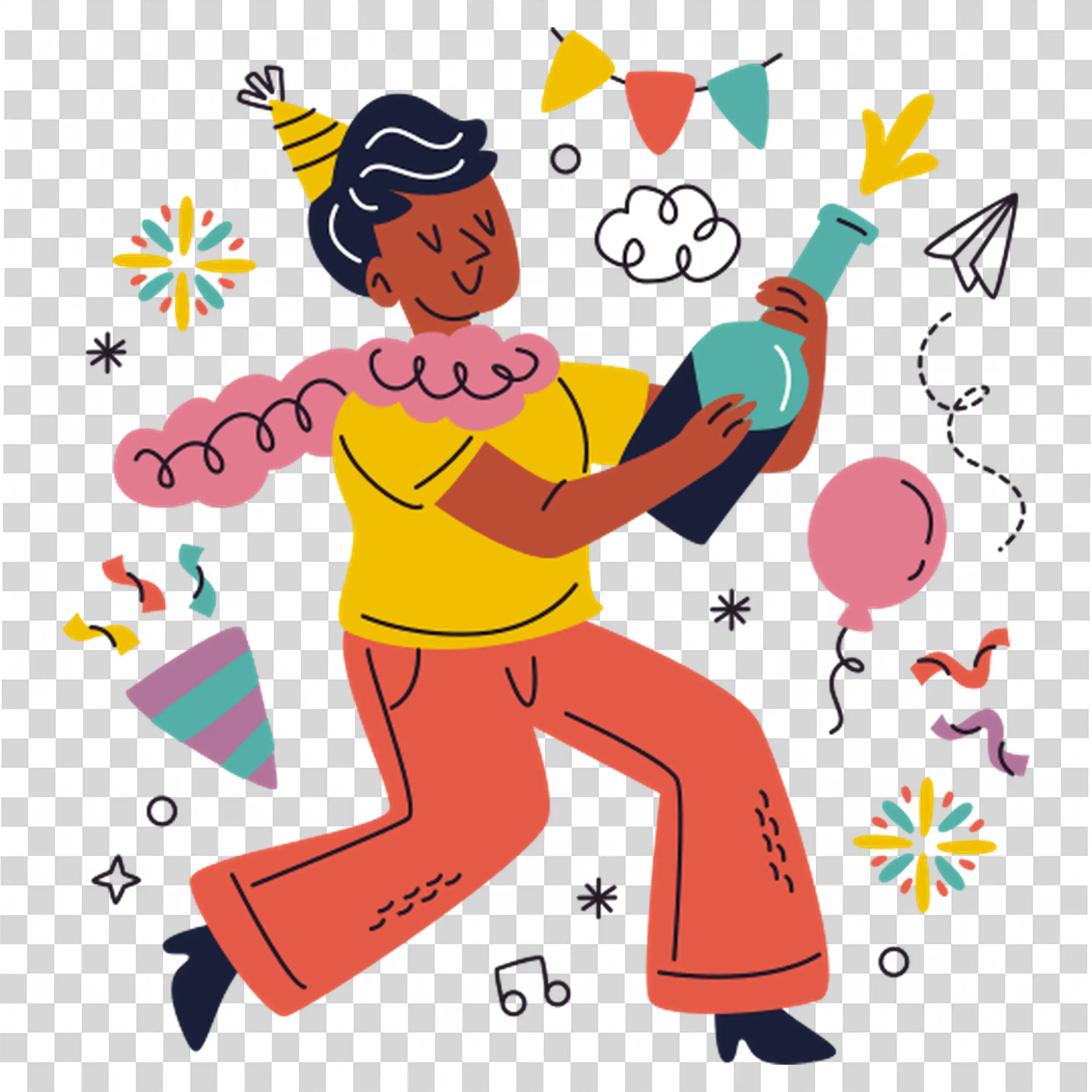 Energetic Dancer Expressing Creativity free PNG download