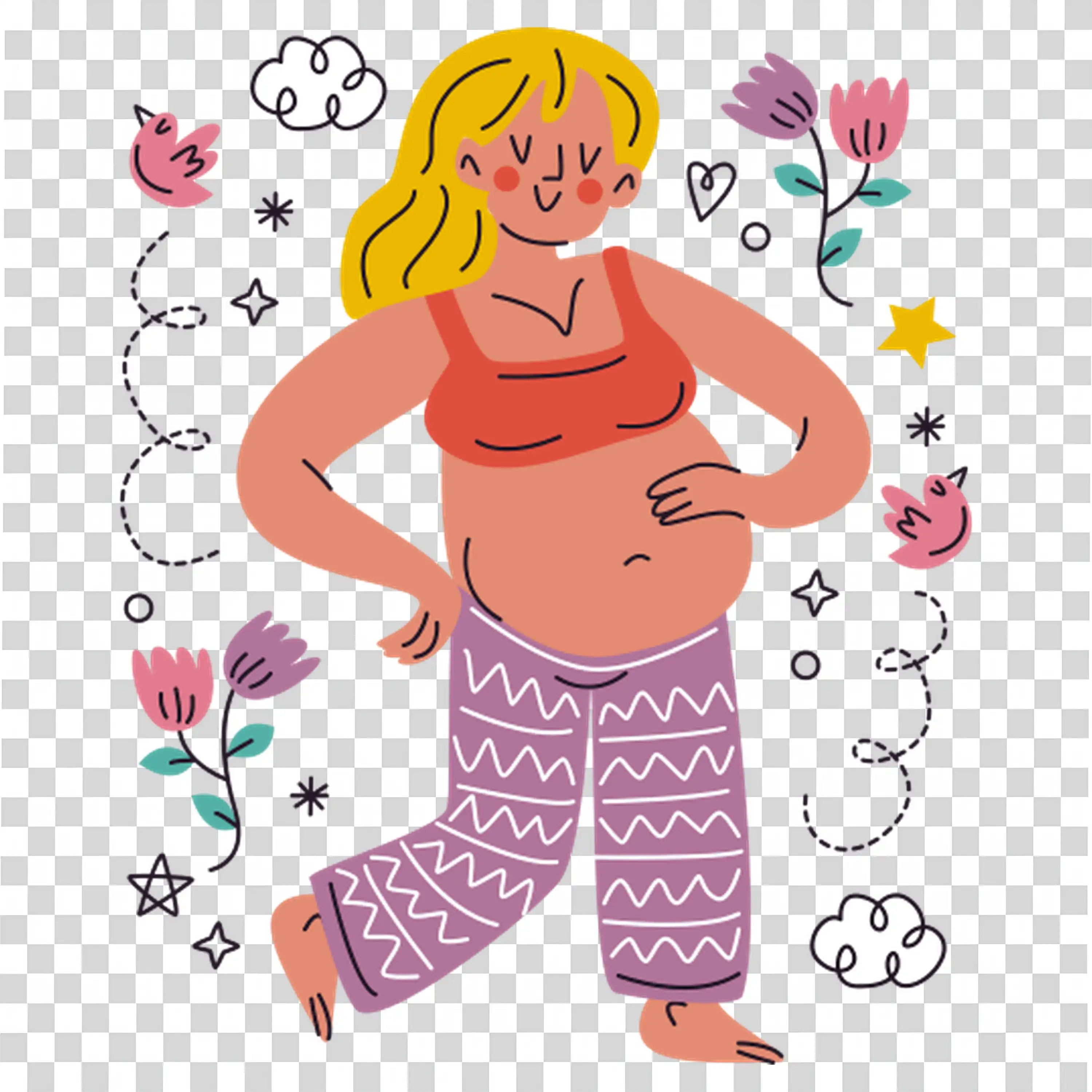 Excited person running caught in midaction with energy
