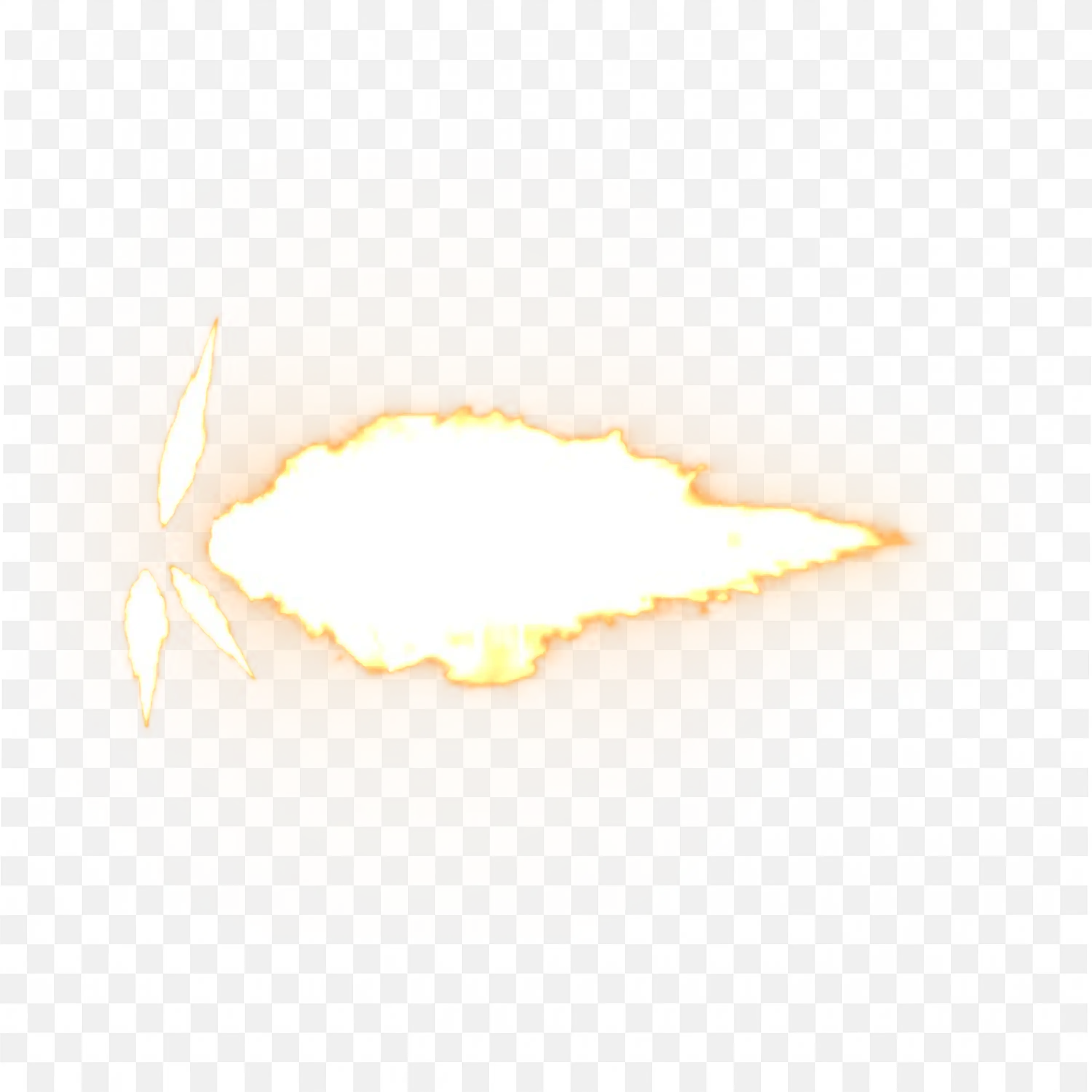 Explosion with Fiery Orange and Yellow Burst Effect PNG