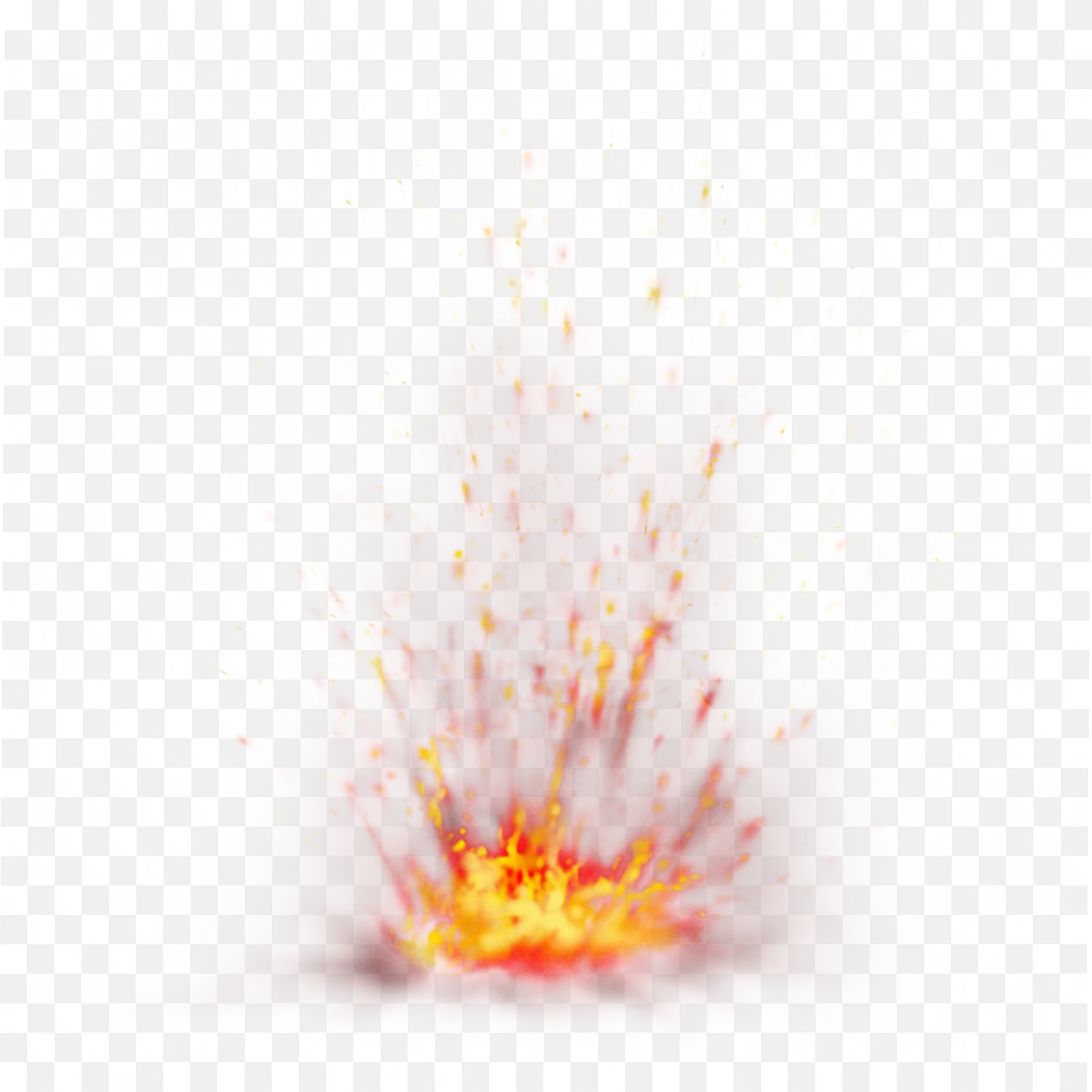 Fiery Explosion with Smoke and Sparks Blast Free PNG Image