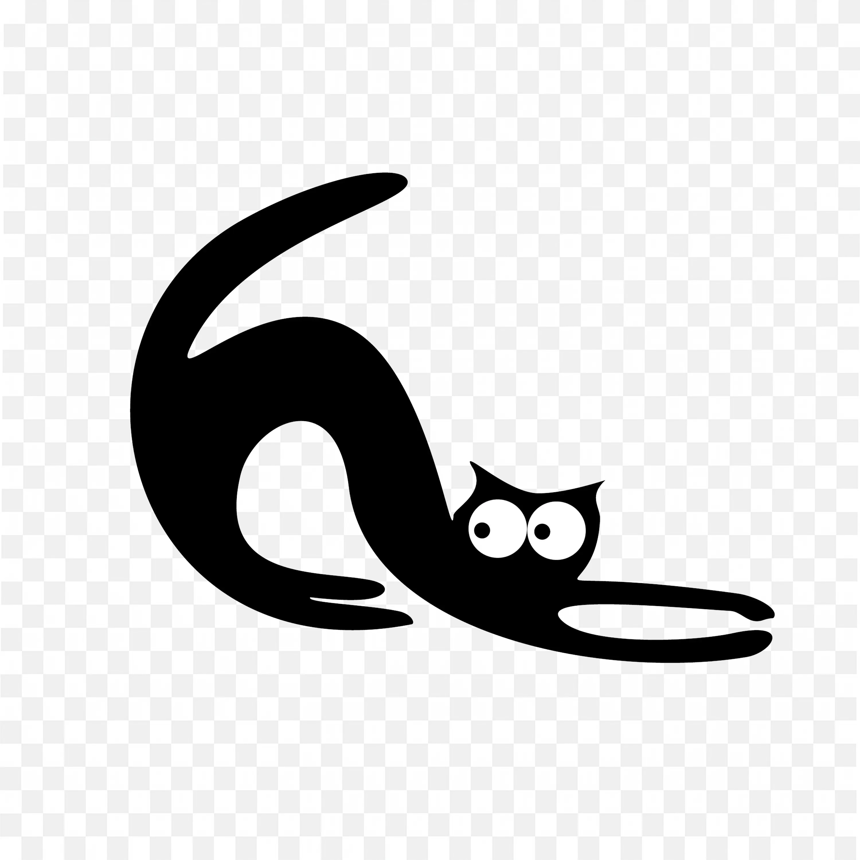 Flexible Body Cat Looking Something Png Image Download