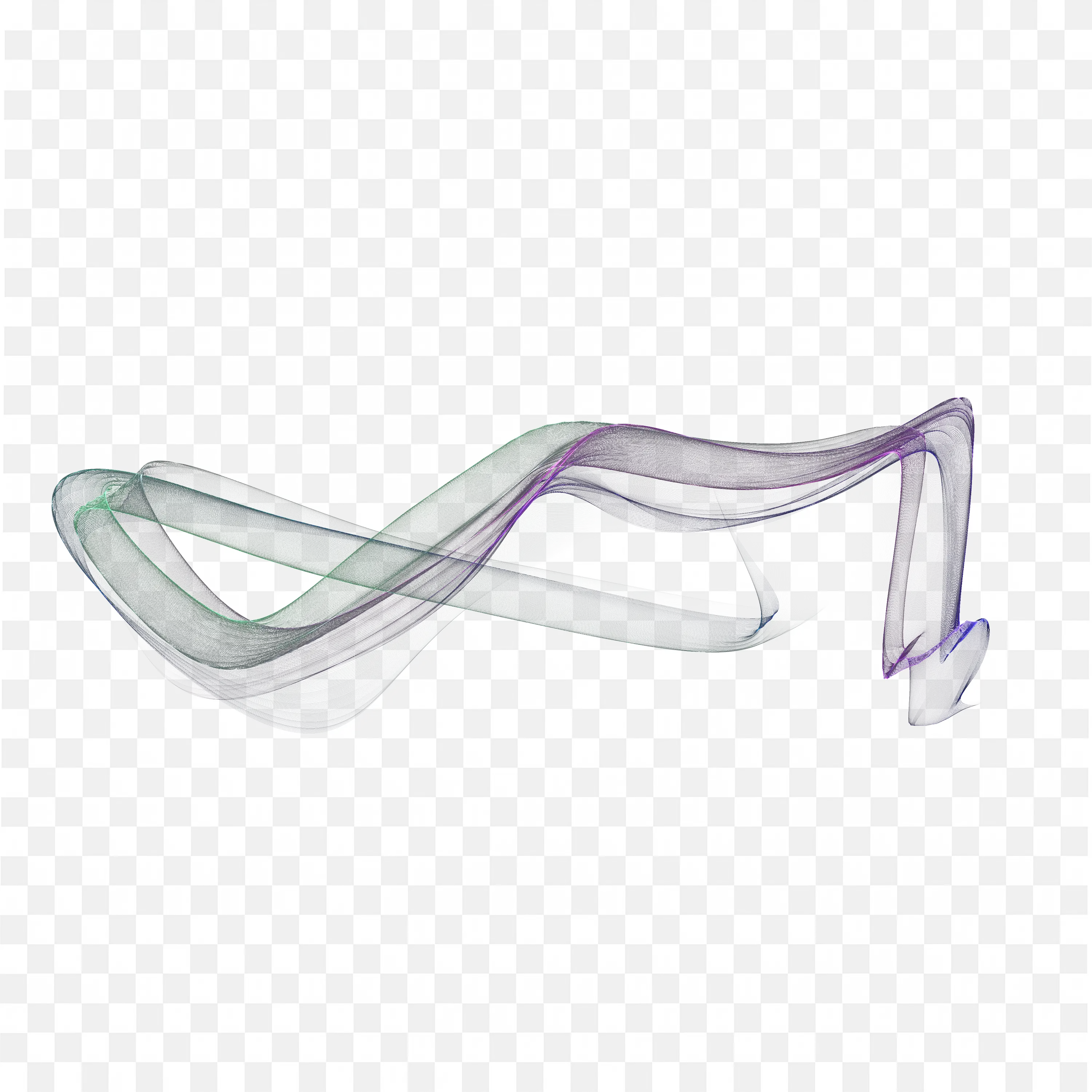 Flowing Colourful Abstract Smoke in Purple Blue and Green