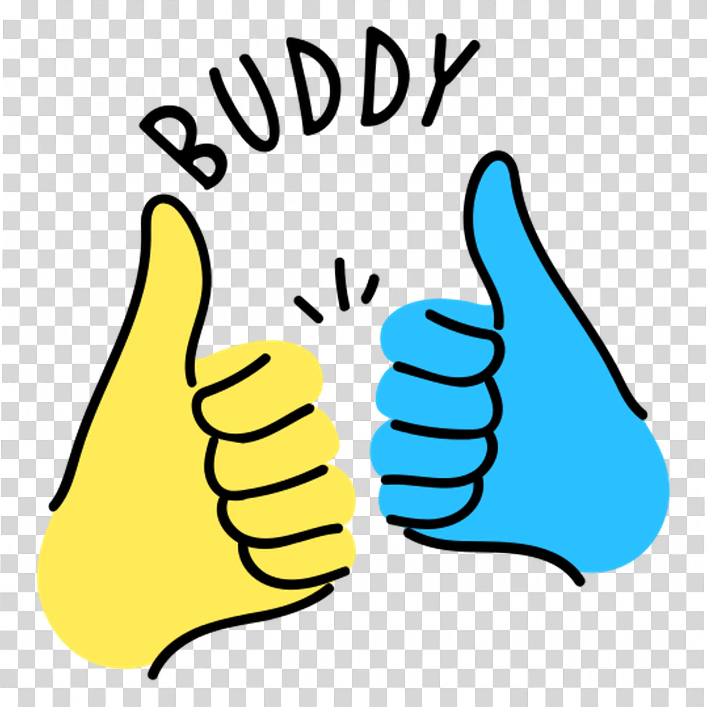 Friendly Gesture of Thumbs Up in a Supportive Collaborative