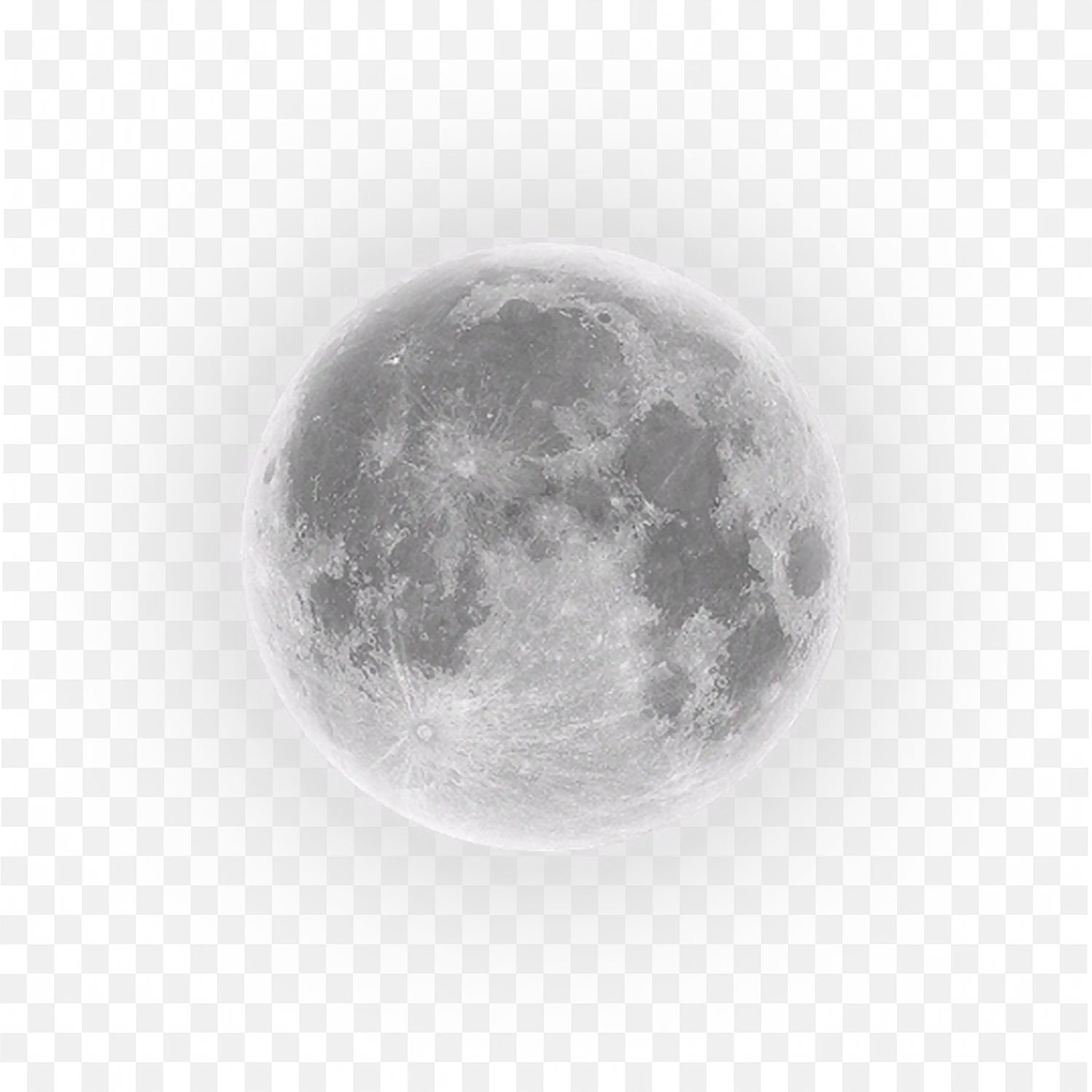 Full Moon Glowing Softly on a Misty Dark Background PNG