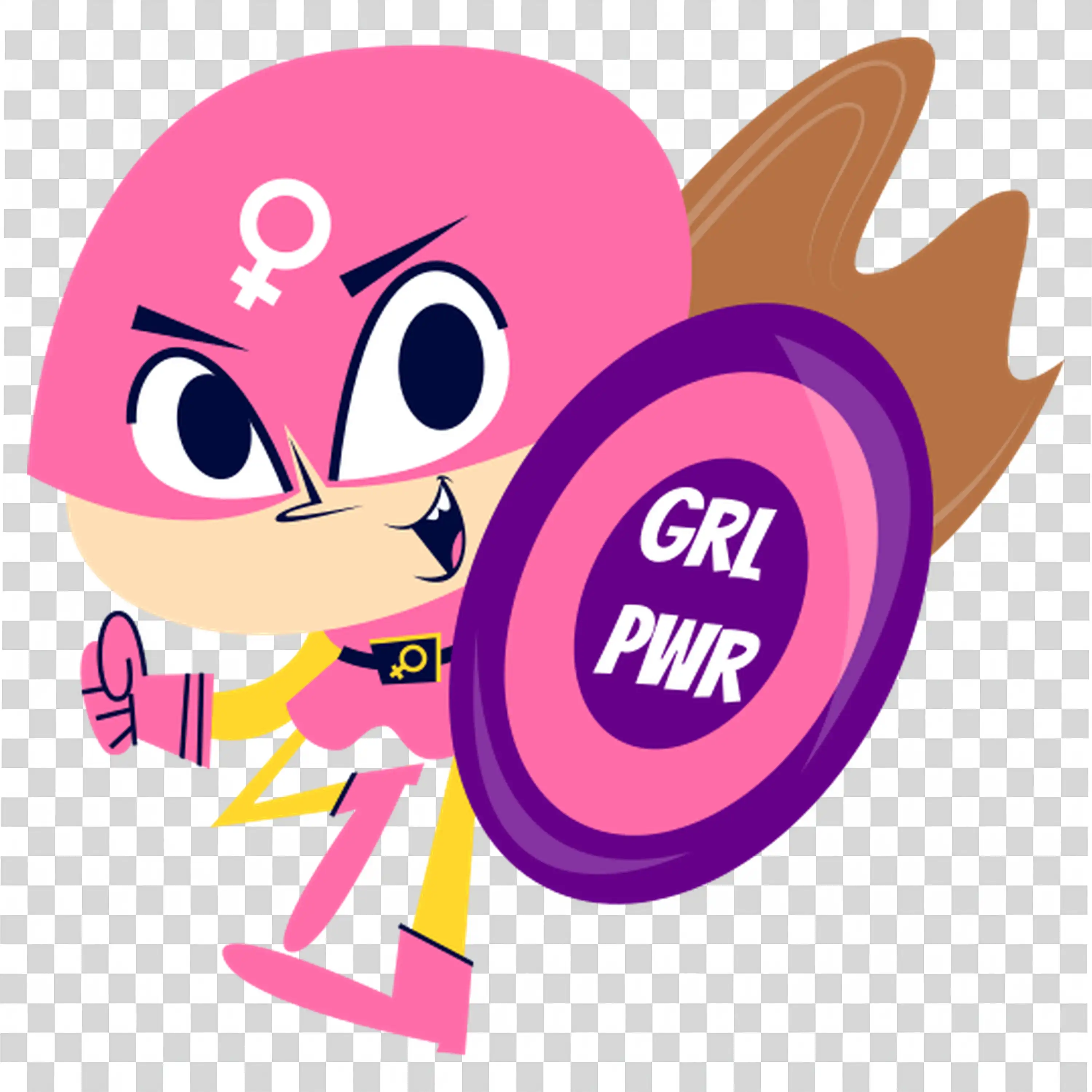 Fun animation of a character caught in an action pose