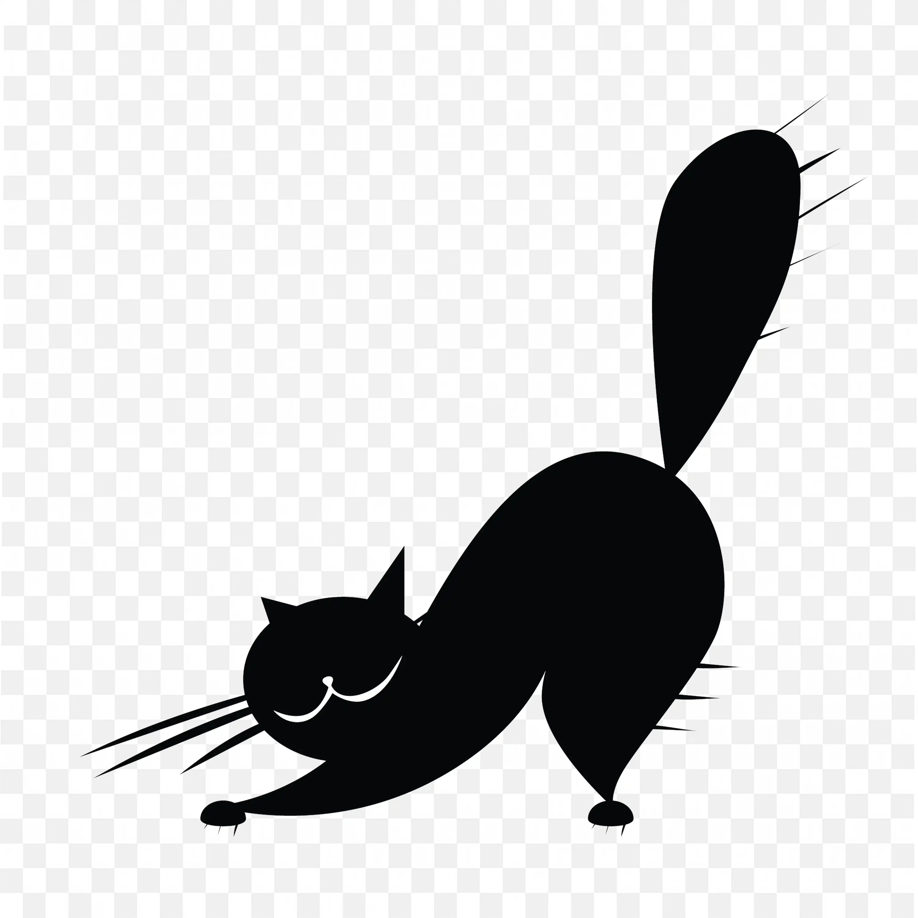 Funny Cat Stretching Its Body Shade Png Free Image Download