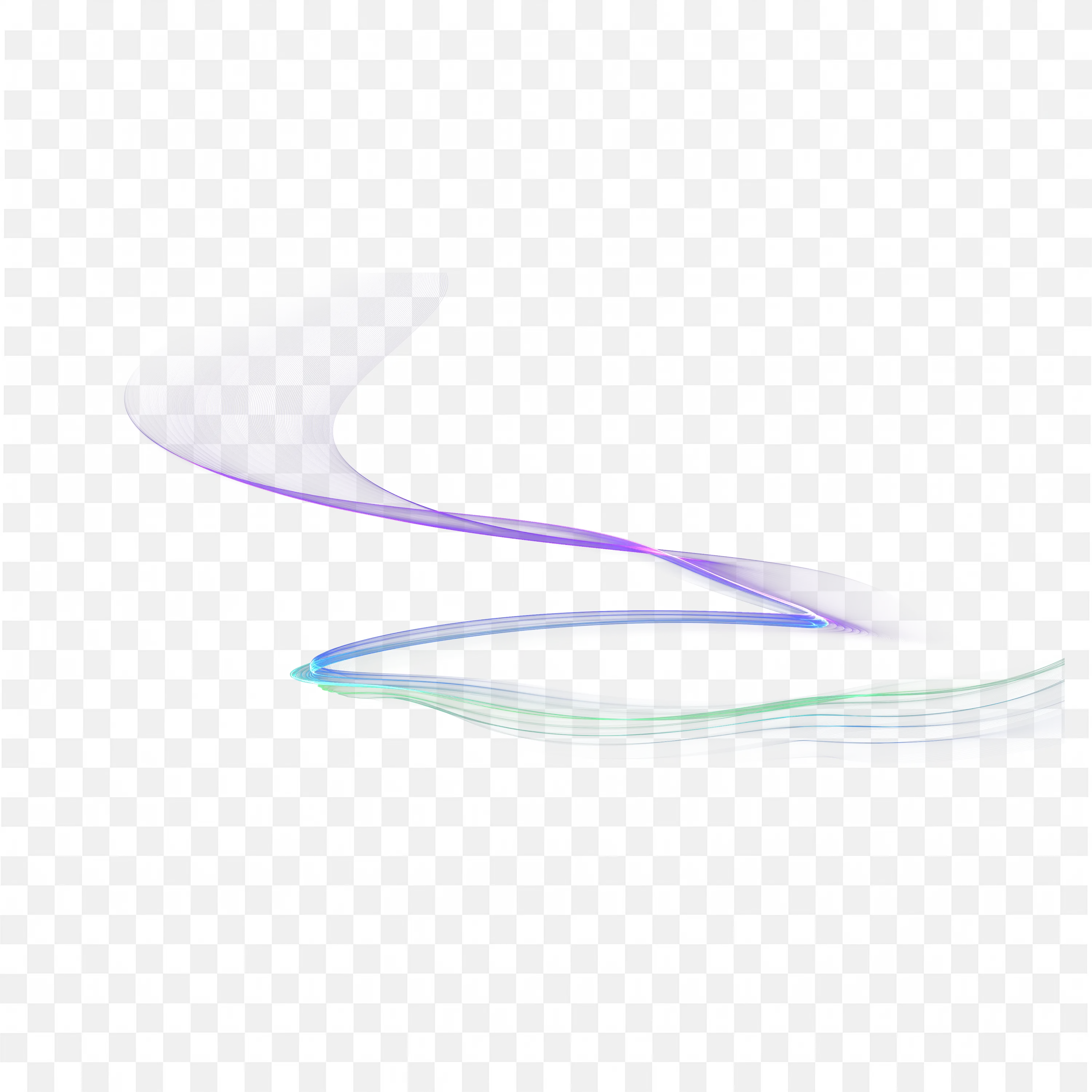 Gentle Multicoloured Abstract Smoke Waves Free PNG Download