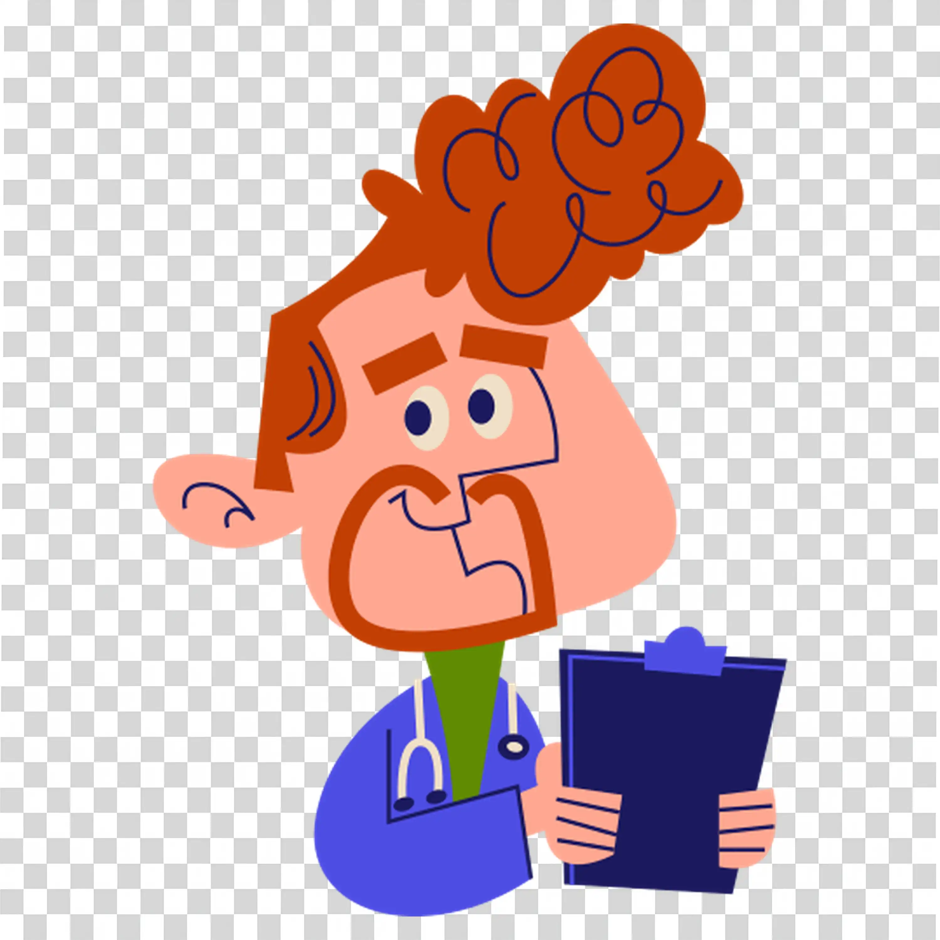 Girl Analyzing Documents with Serious Focus free PNG