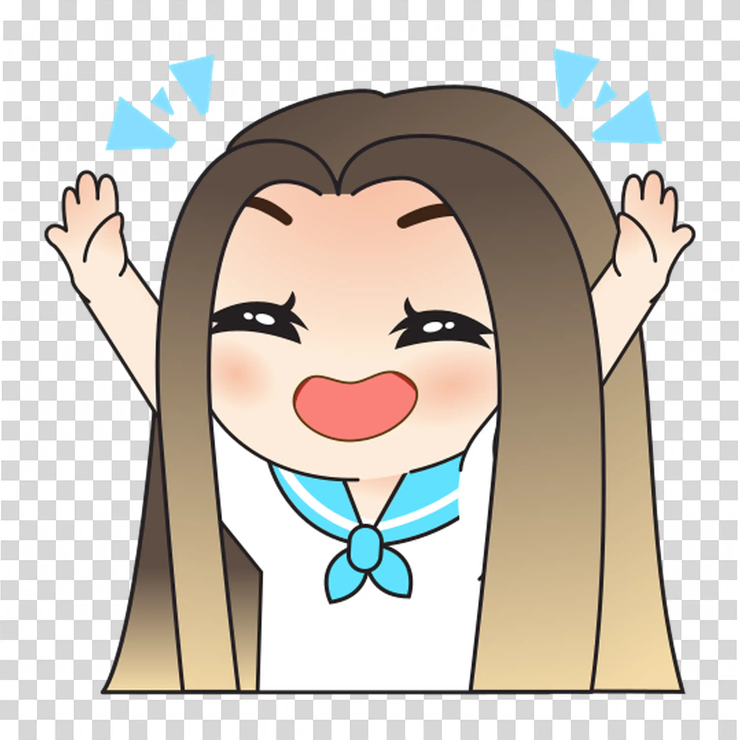 Girl celebrating success with joyful expression and pose