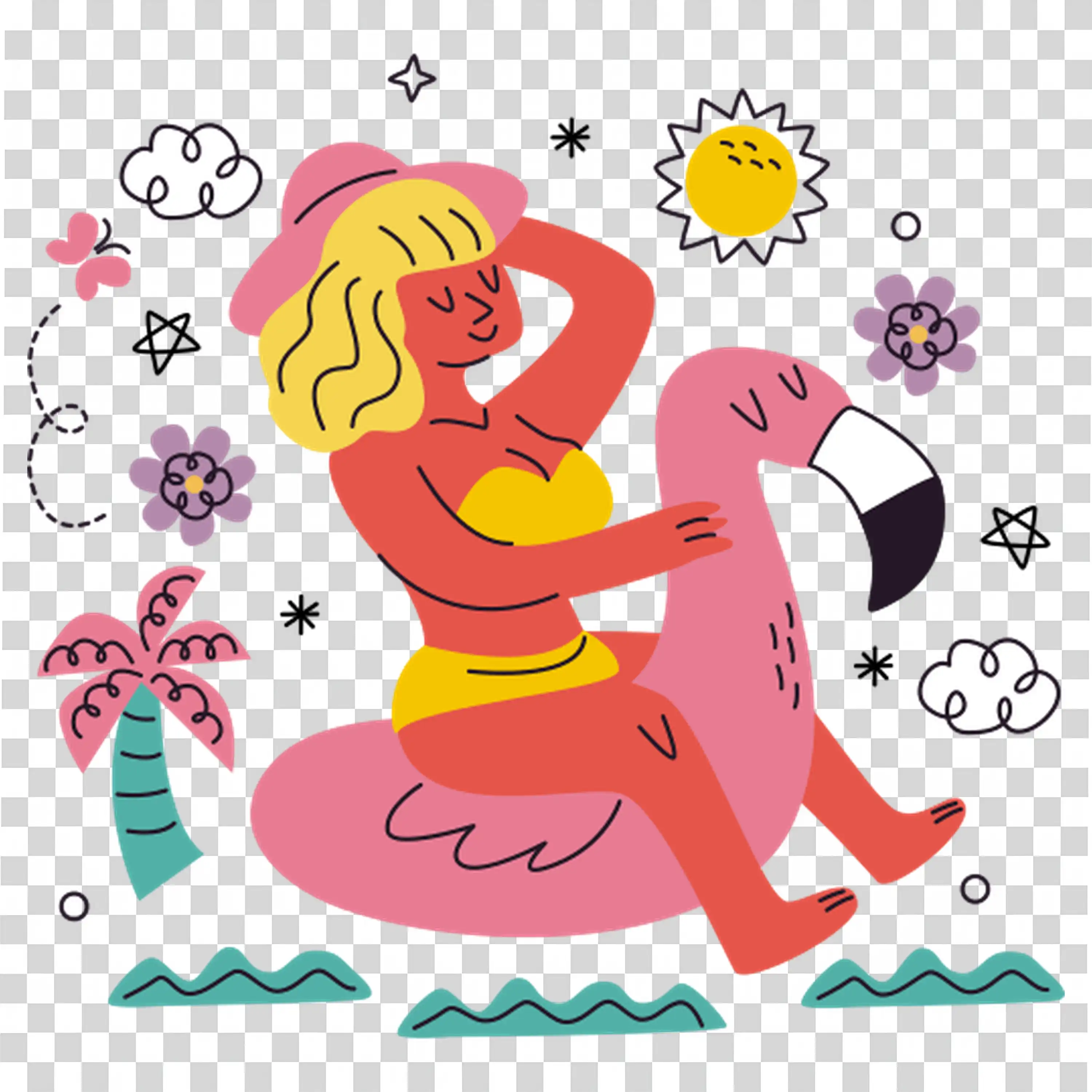 Girl Dancing Joyfully With Music And Sunshine free PNG