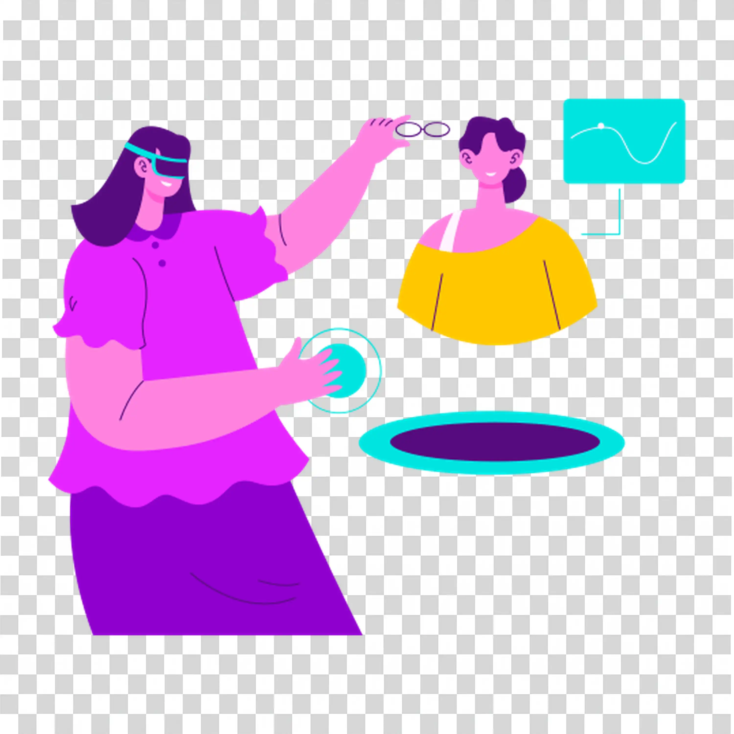 Girl doing science experiment with flasks and goggles