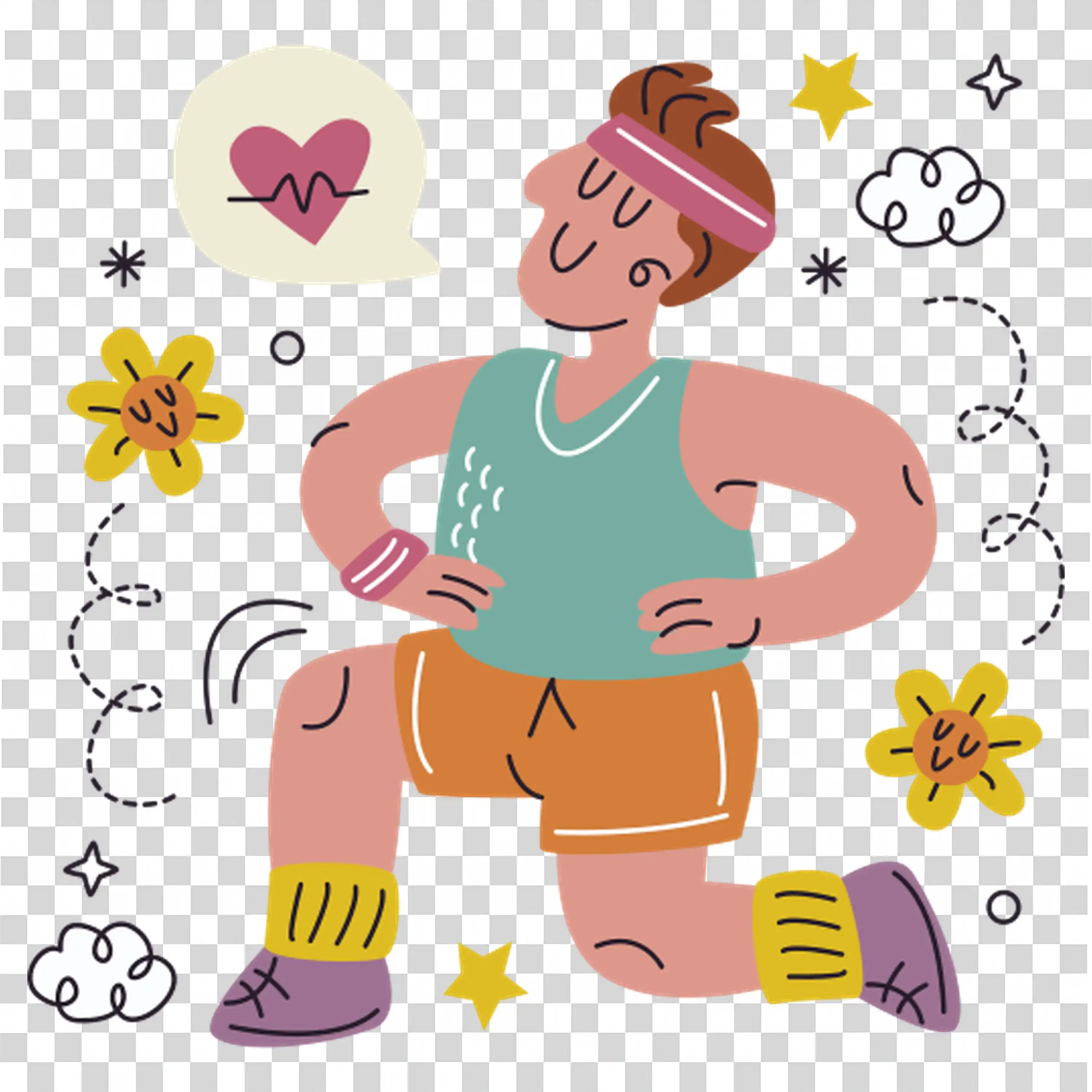 Girl enjoying fresh flowers in outdoor garden free PNG