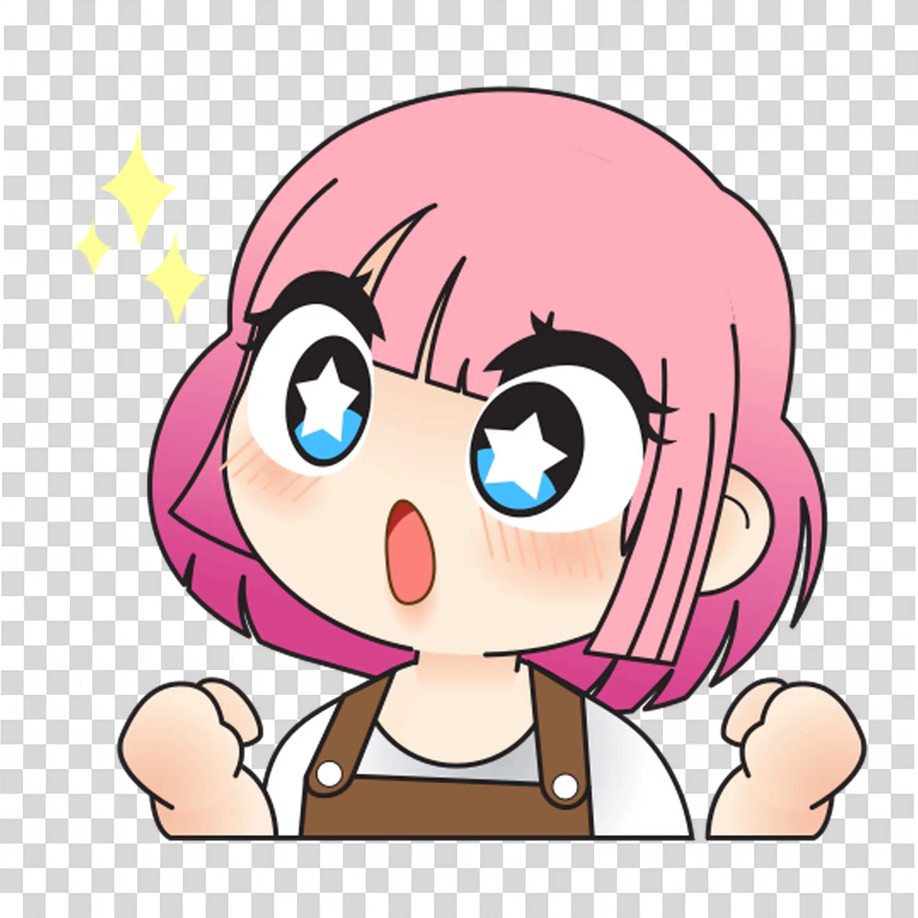 Girl Expressing Shock and Worry with Wide Eyes free PNG