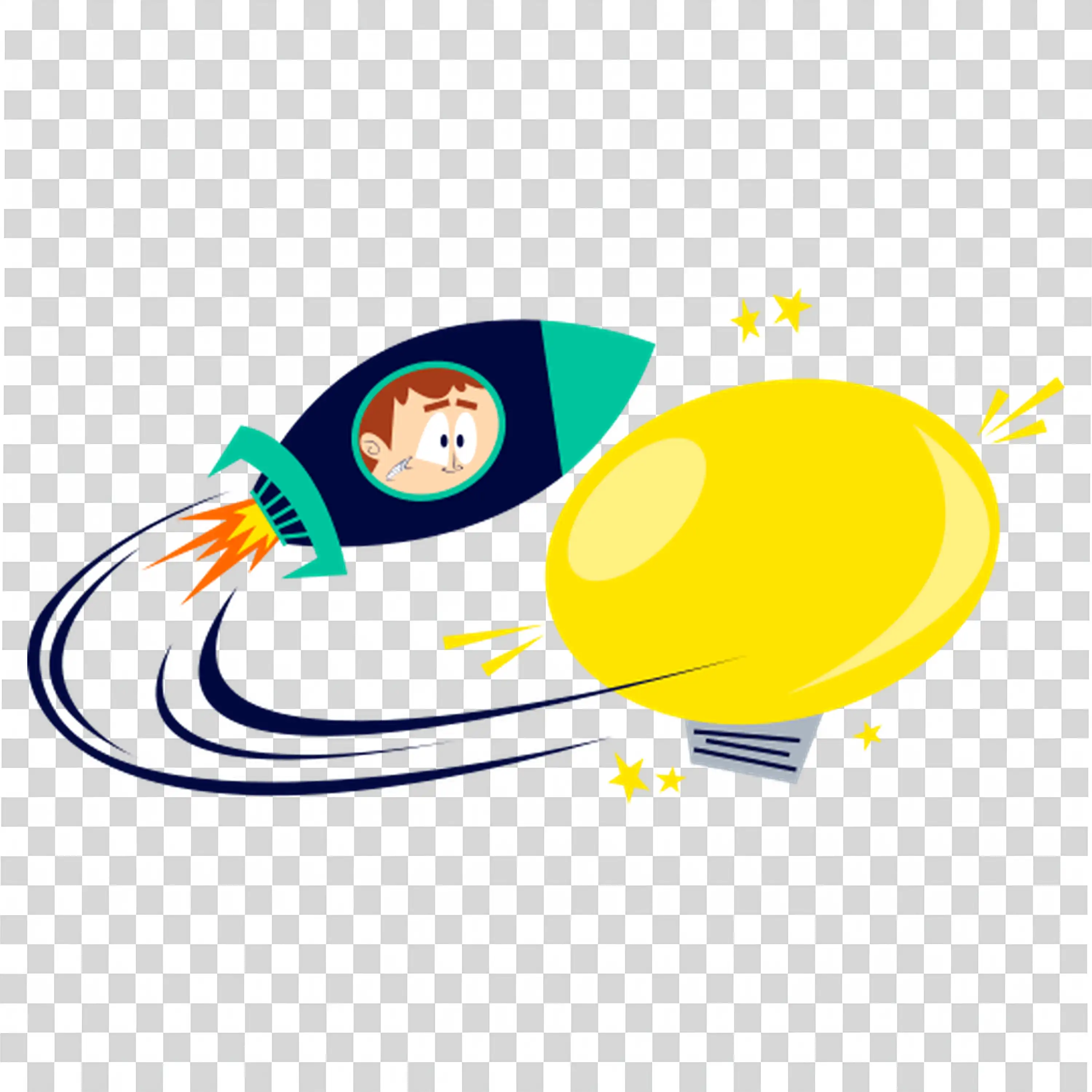 Girl Floating in Space with Planet and Stars Around