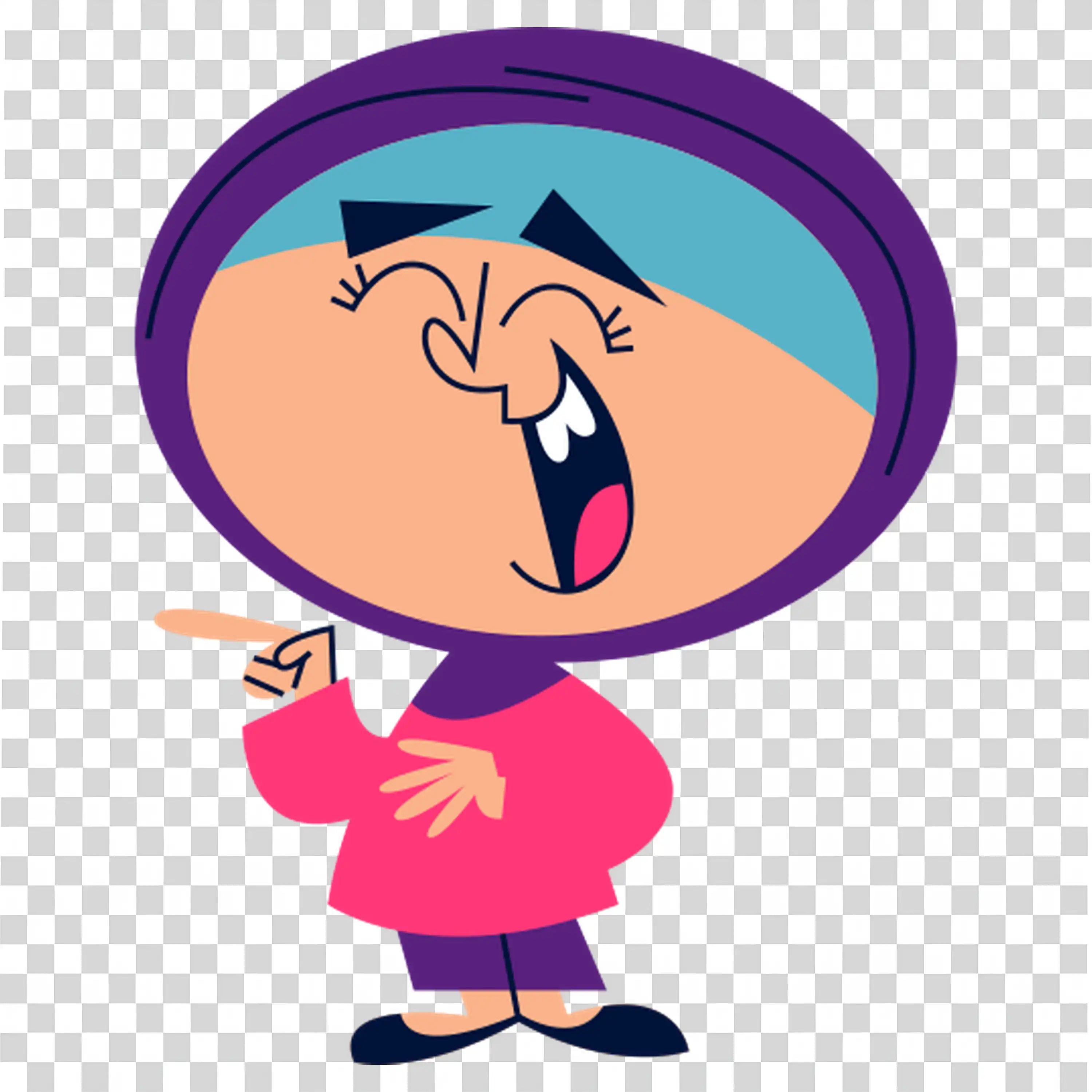 Girl Holding Mic Singing Loudly with Hand Raised free PNG