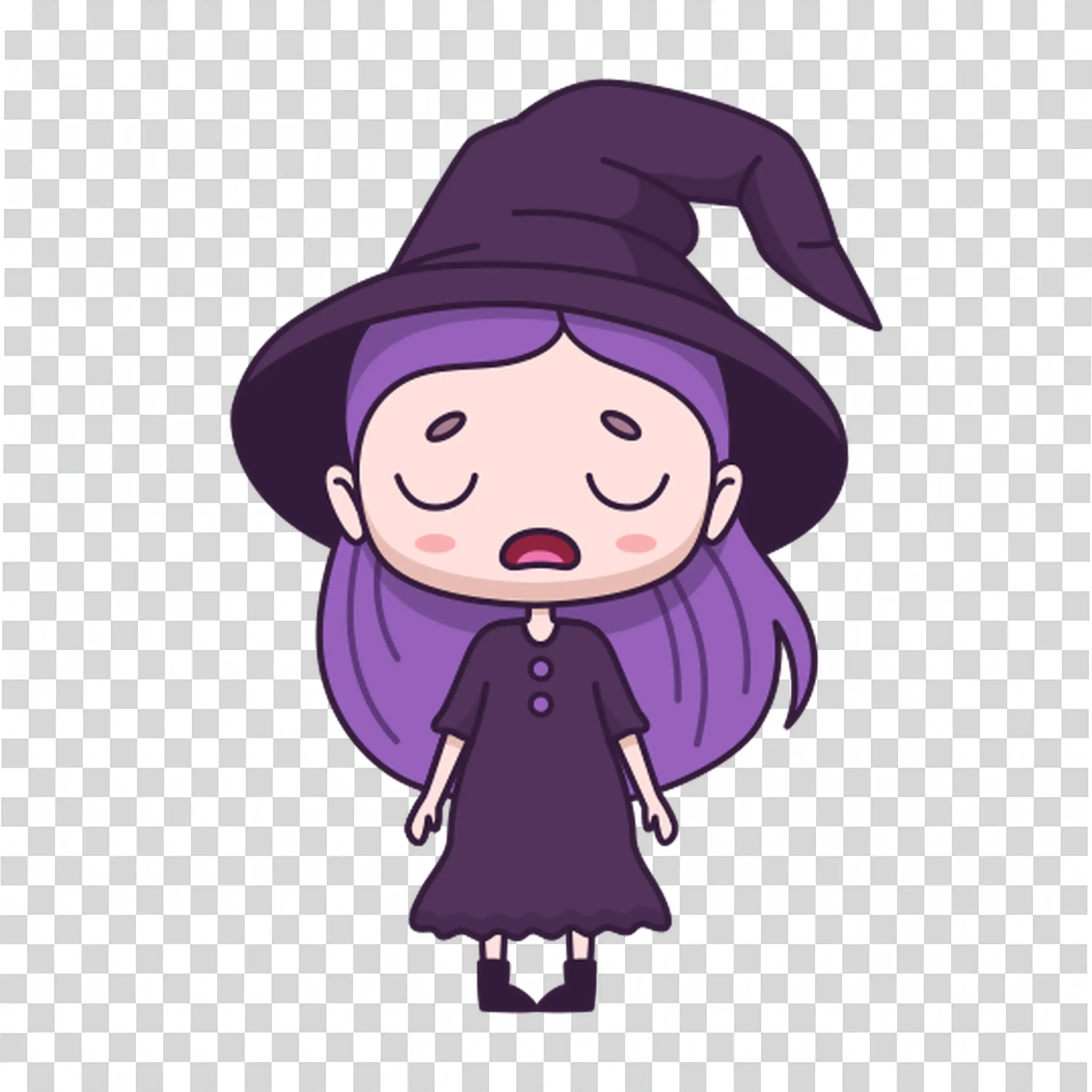 Girl in witch costume dancing with arms wide and joyful