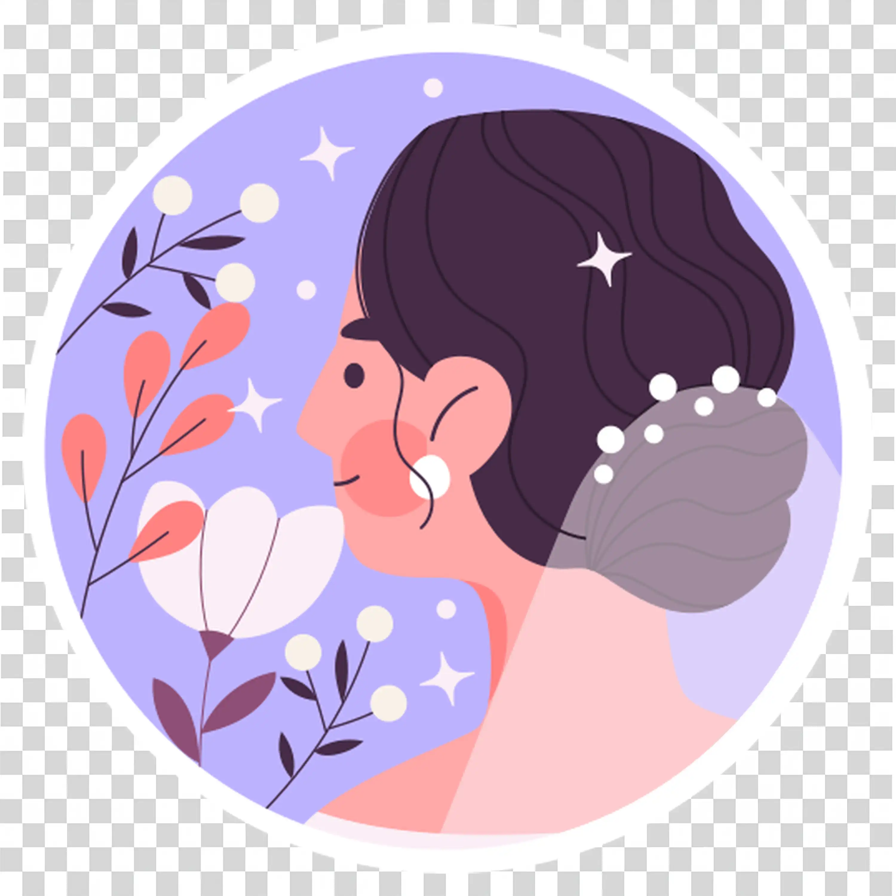 Girl listening to music with relaxed and peaceful vibes