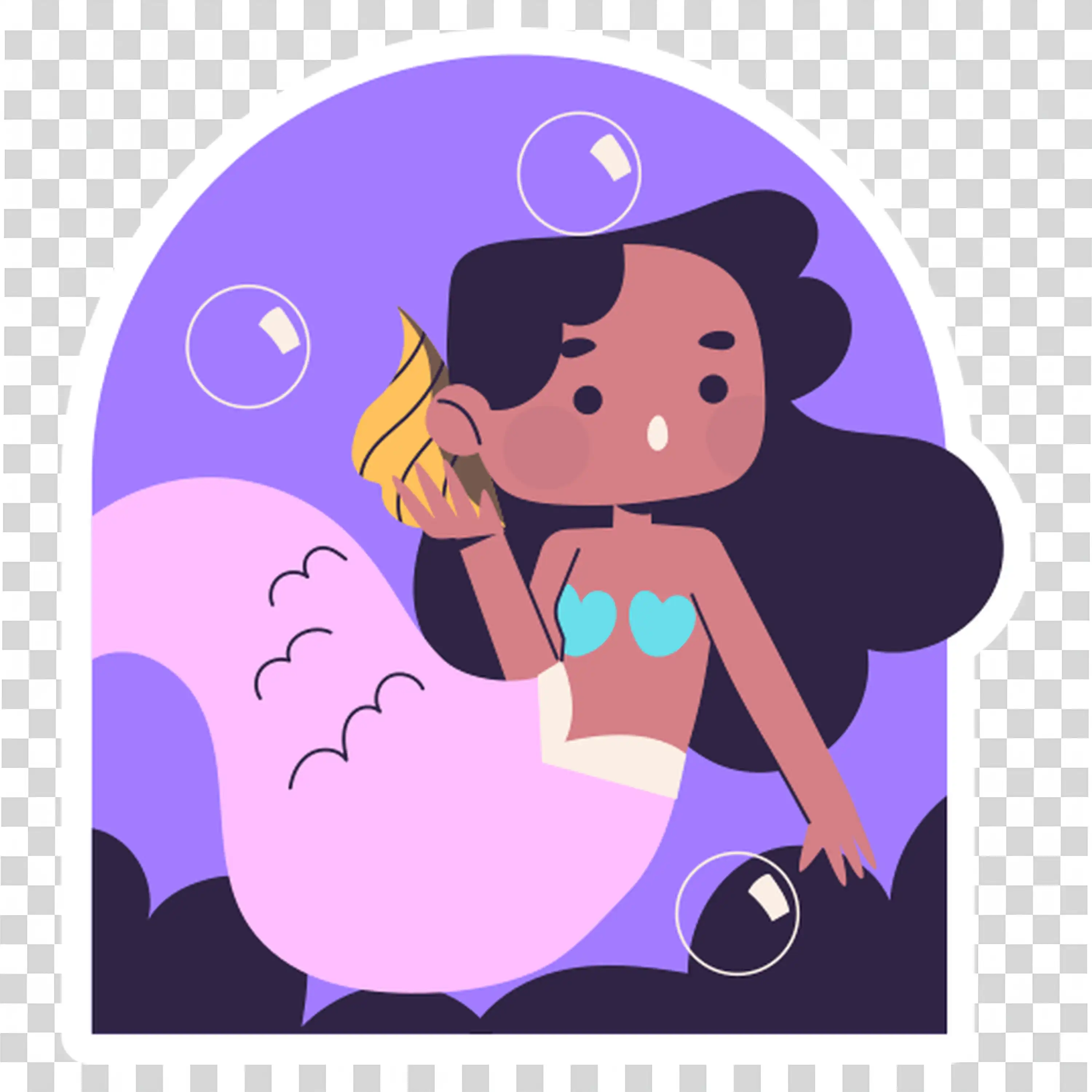 Girl Reading Book with Dreamy Imagination Scene PNG