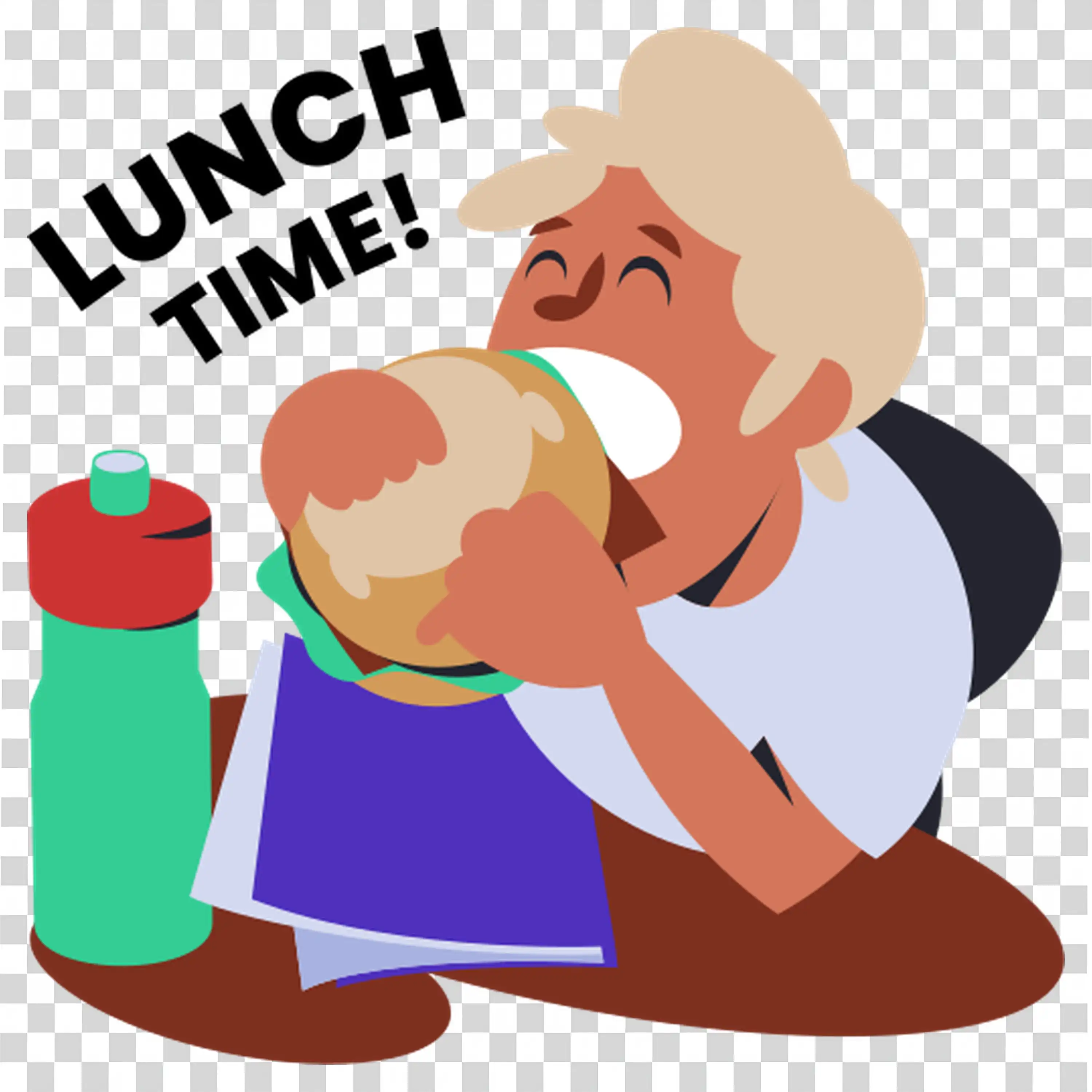 Girl smiling with lunch box ready for school mealtime