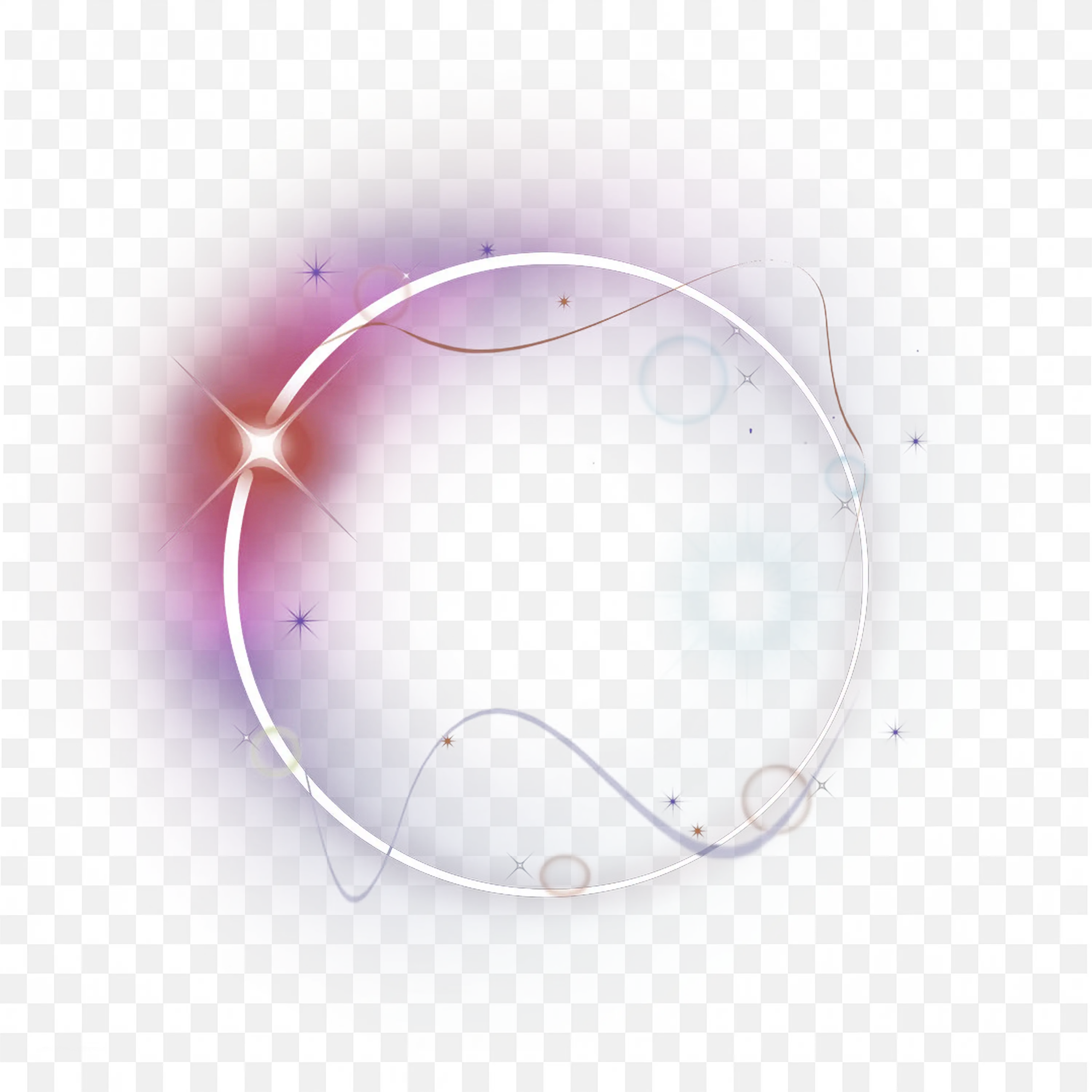 Glowing Stylish Circle with Soft Purple Light Effects PNG