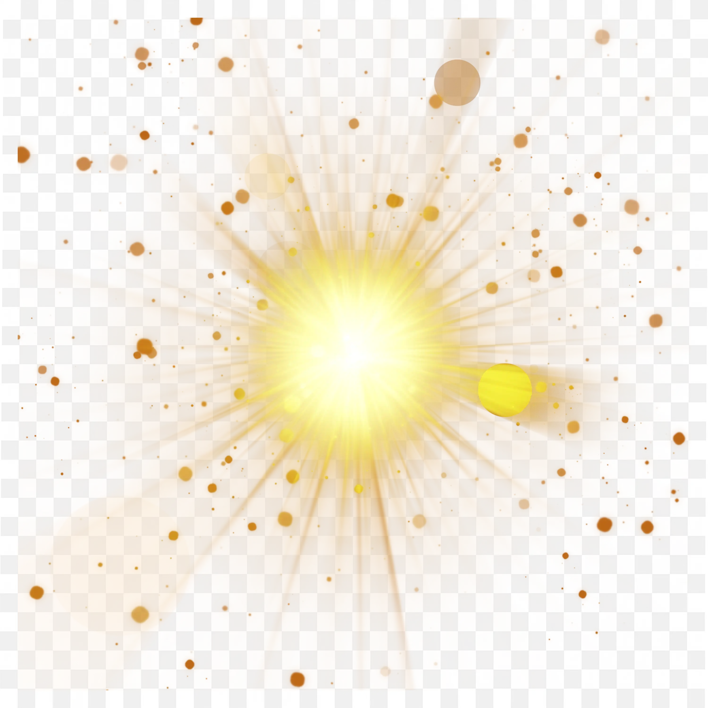 Golden Light Burst with Sparkles Clip Art PNG Download