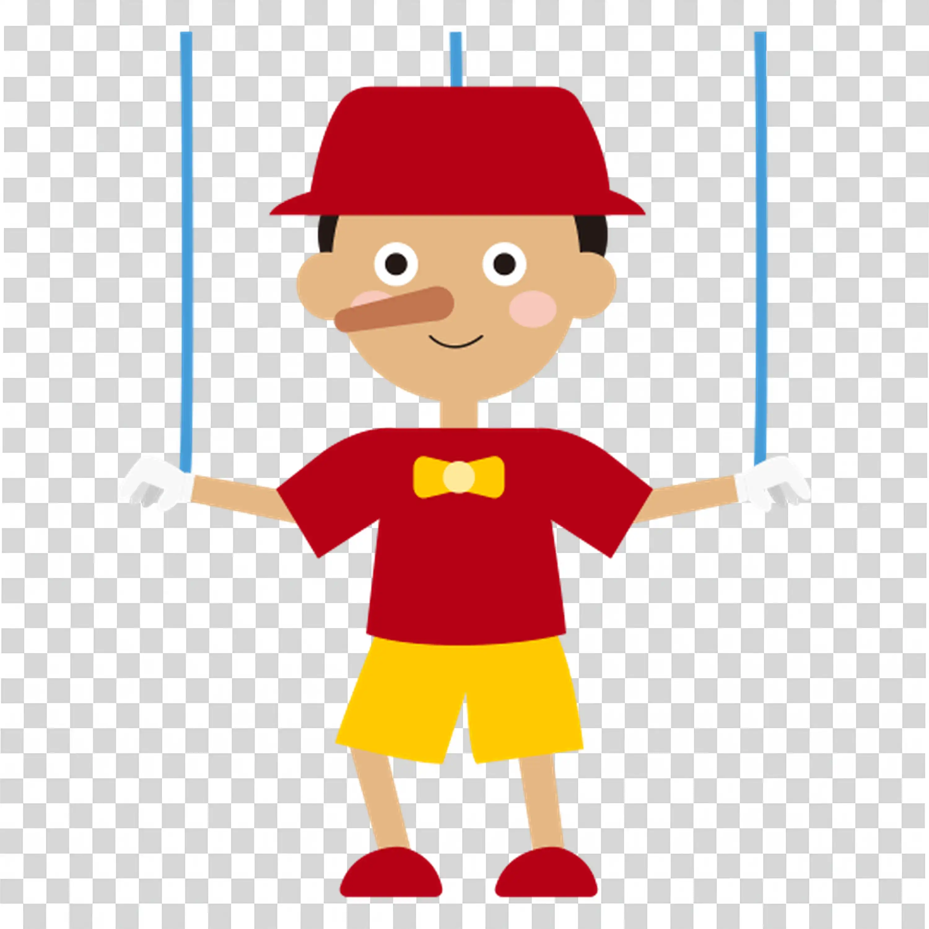 Happy child skipping rope wearing a bright red outfit