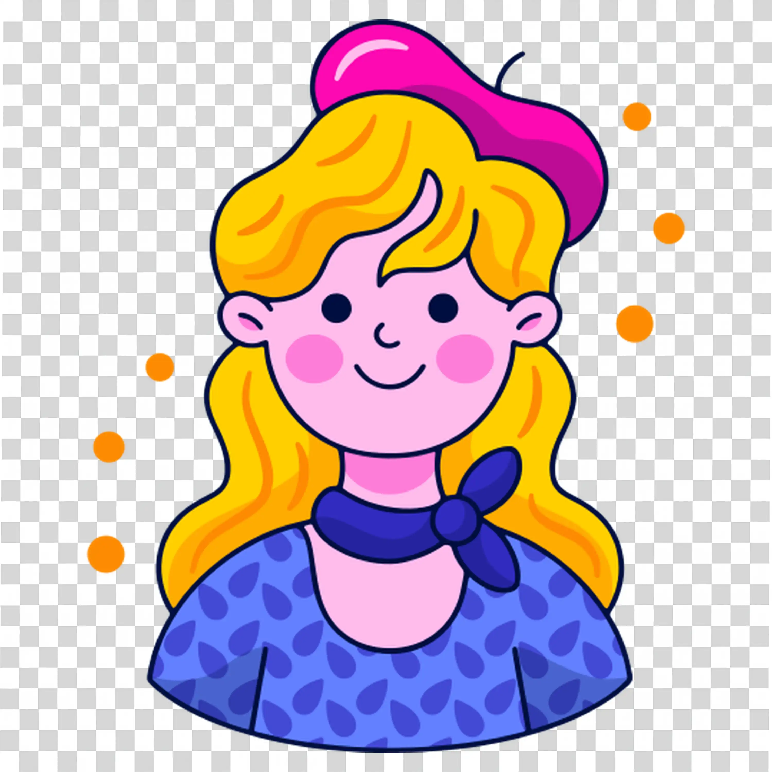Happy Woman Smiling with Closed Eyes and Golden Hair