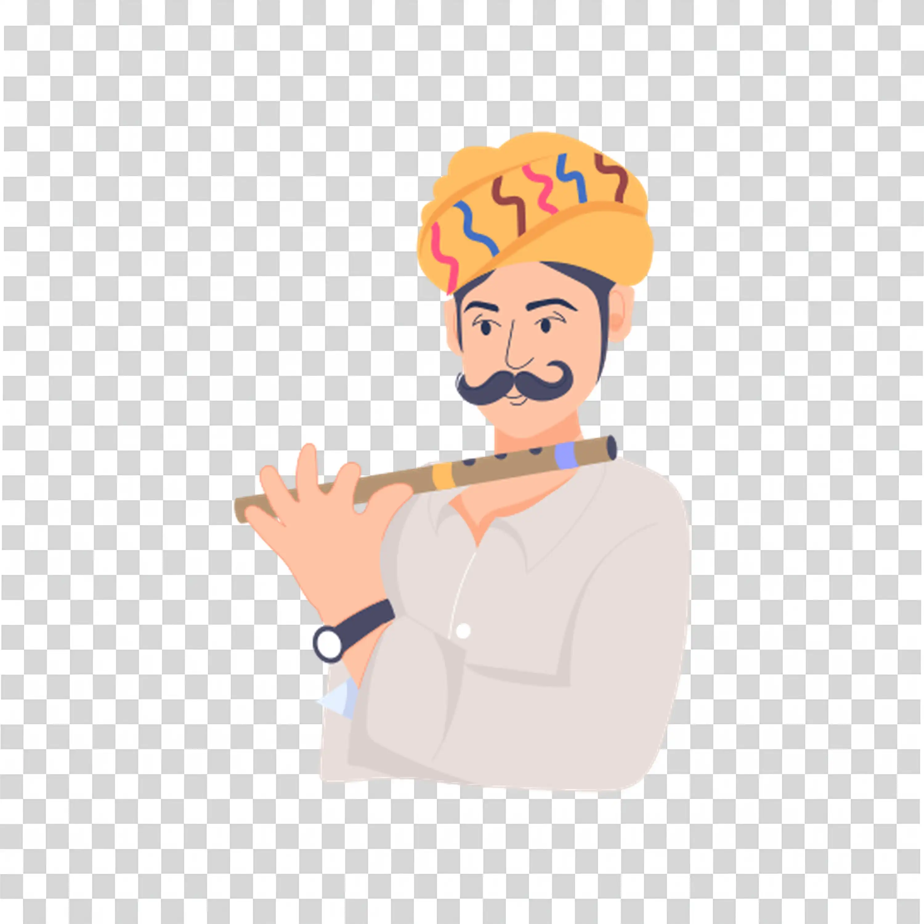 Heroic Character in Costume Poses Confidently as a Leader