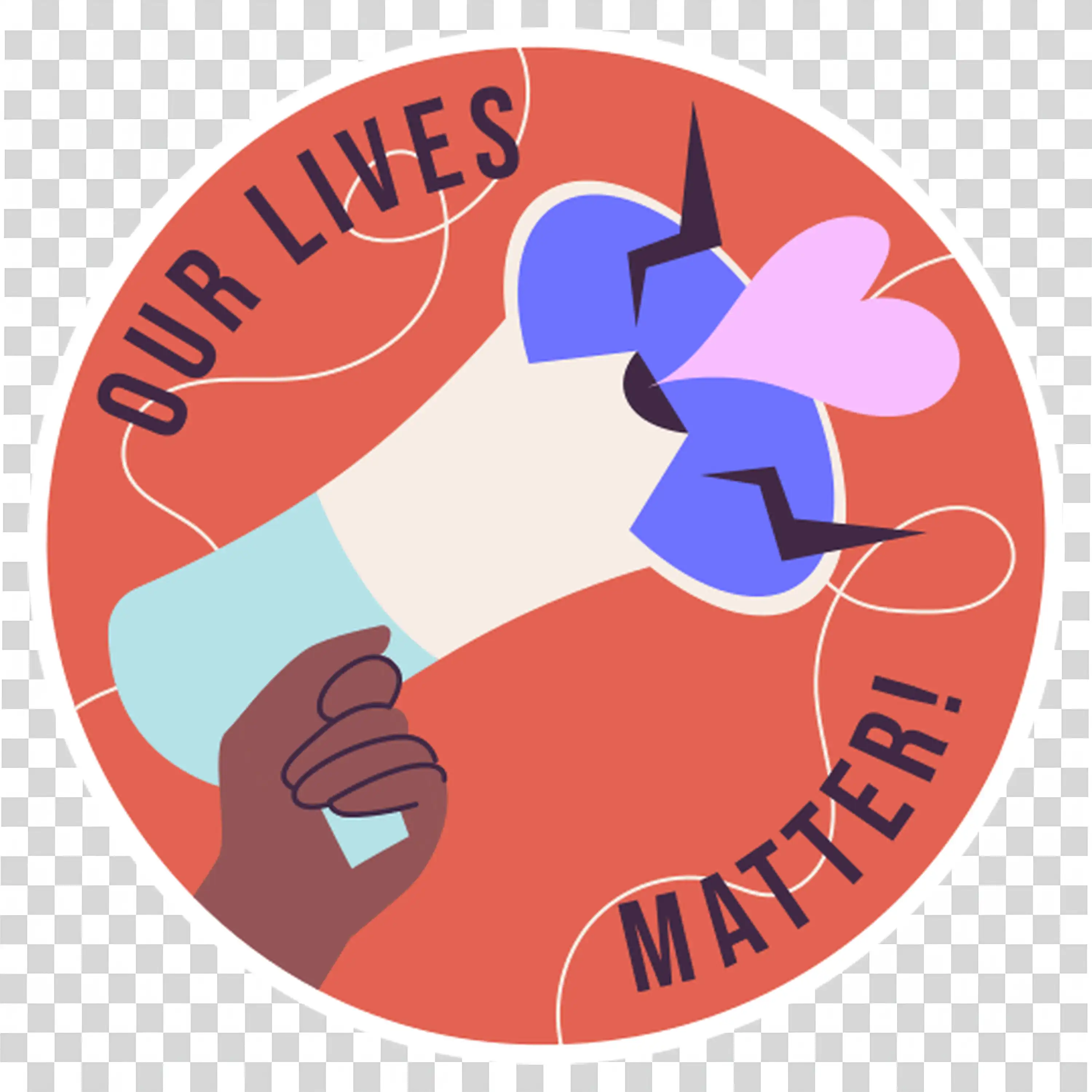 Holding Your Lives Matter Sign for Social Justice Awareness