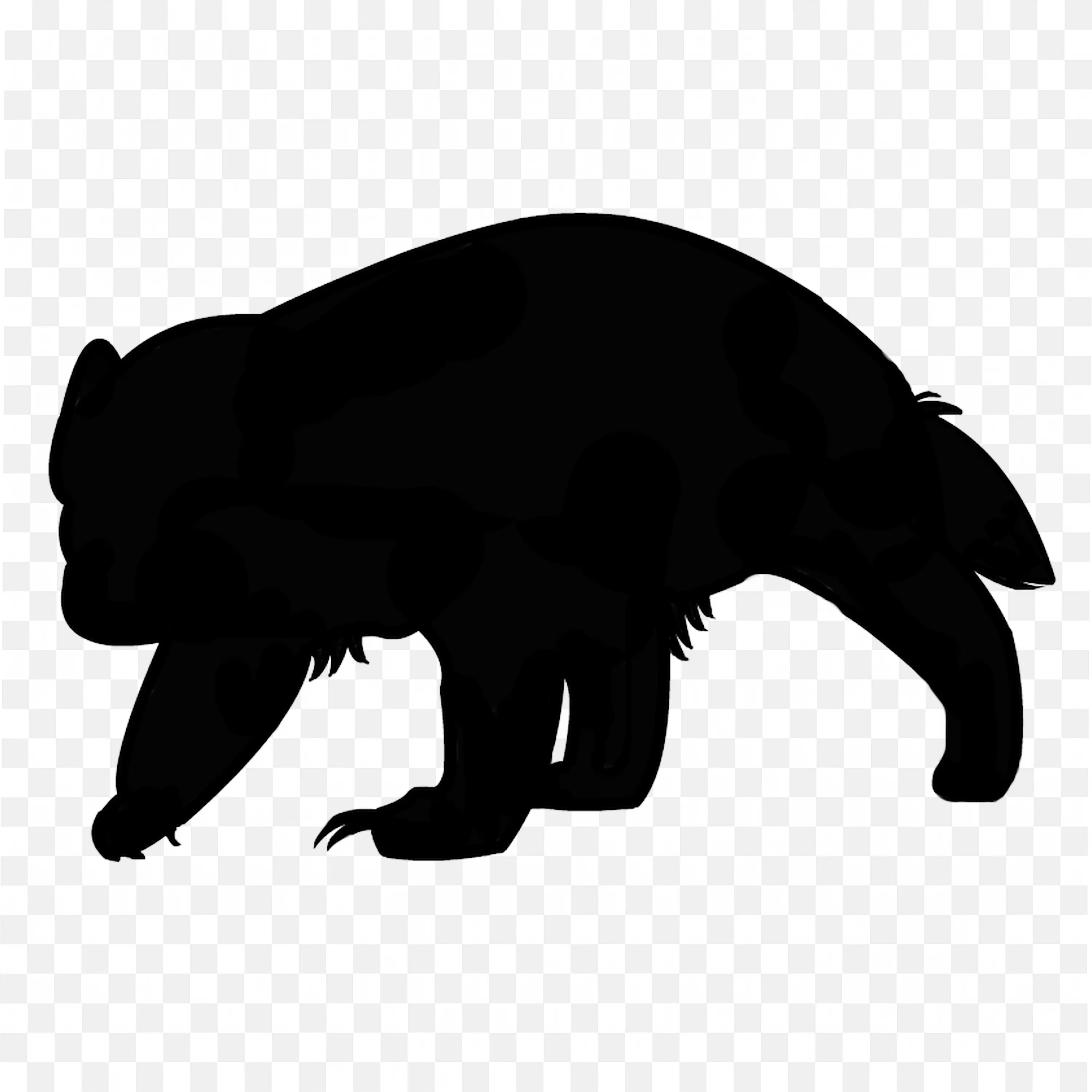 Download the Honey Badger Walking Shadow Png for Free