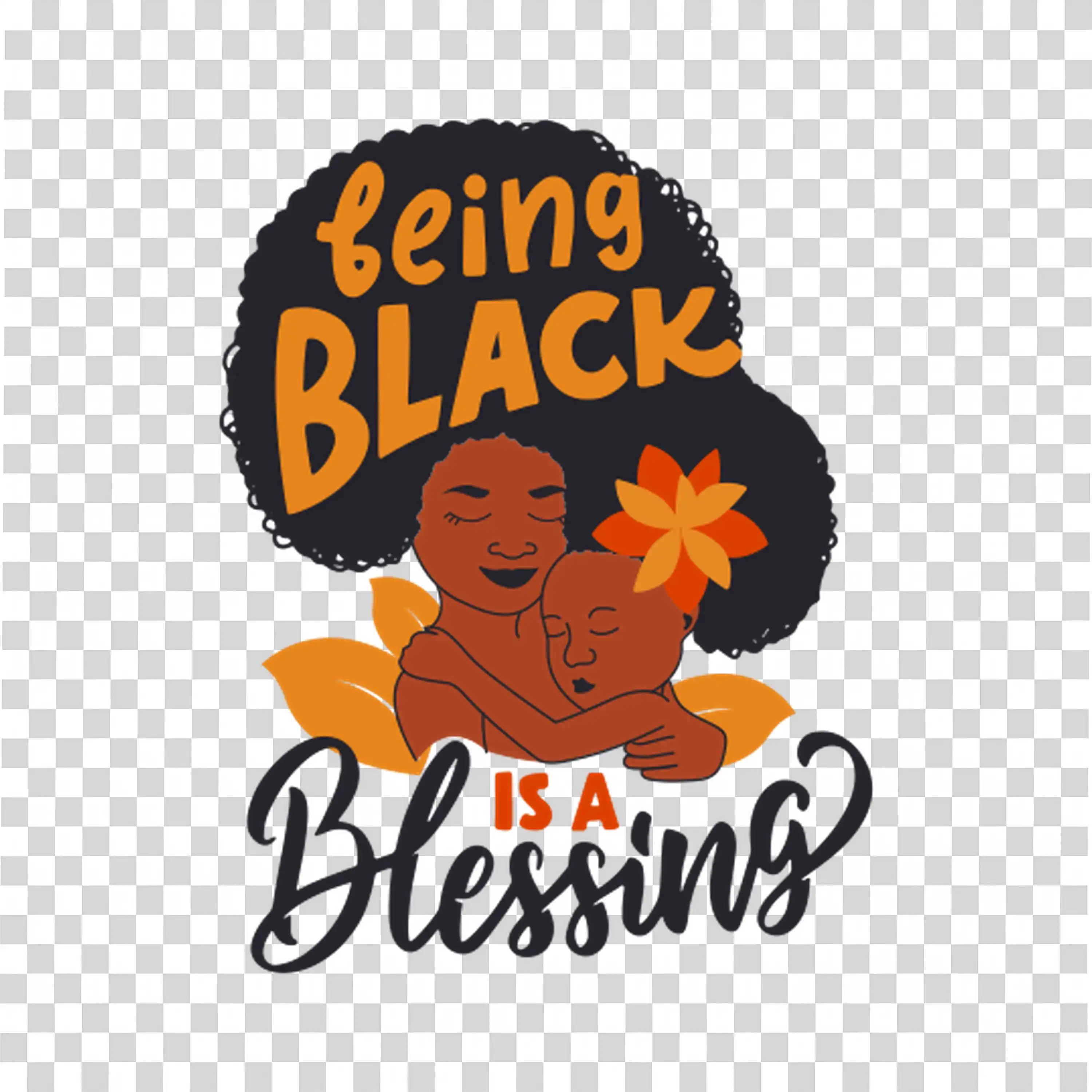 Inspirational Phrase Celebrating Black Excellence and Power