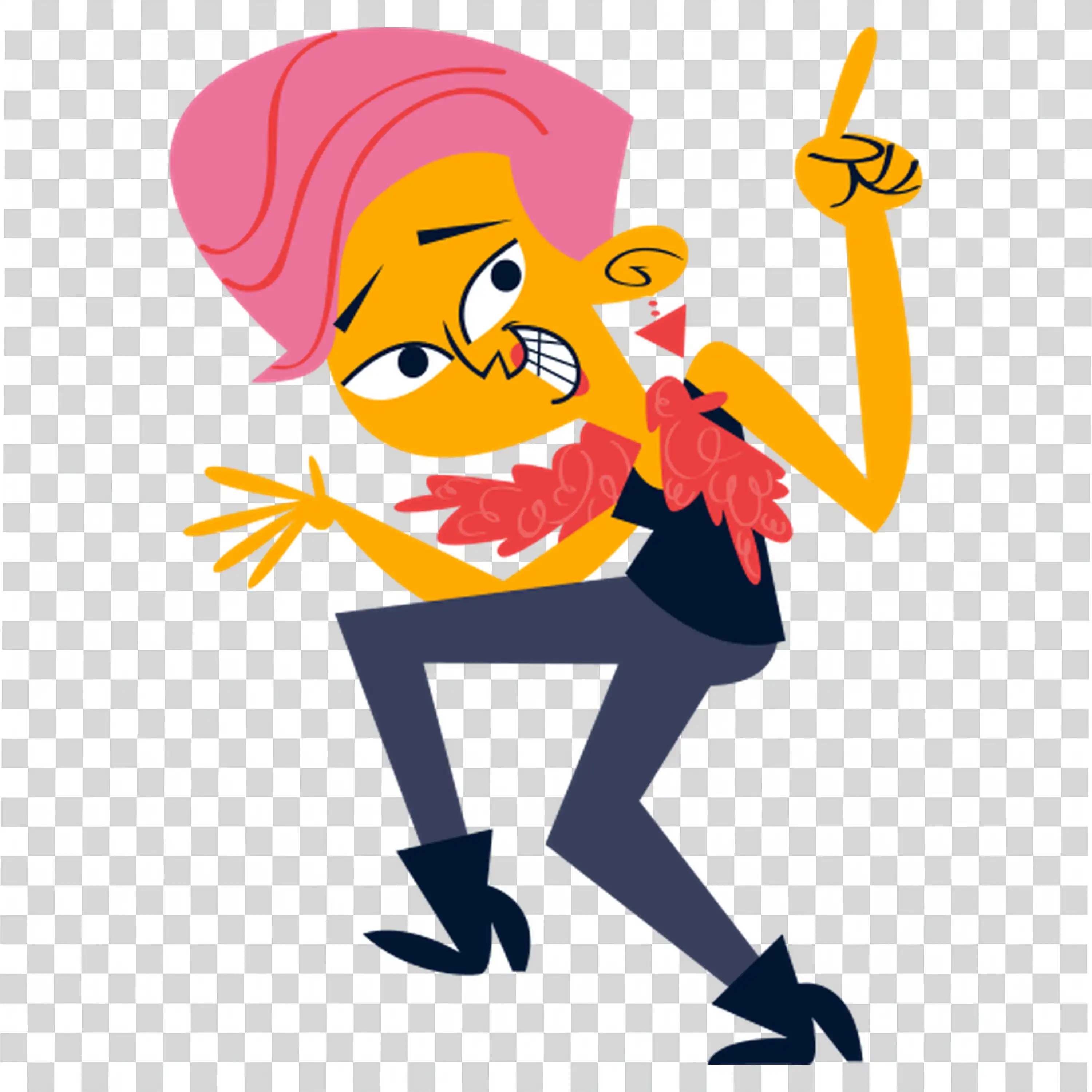 Joyful woman performing a celebratory move or dance