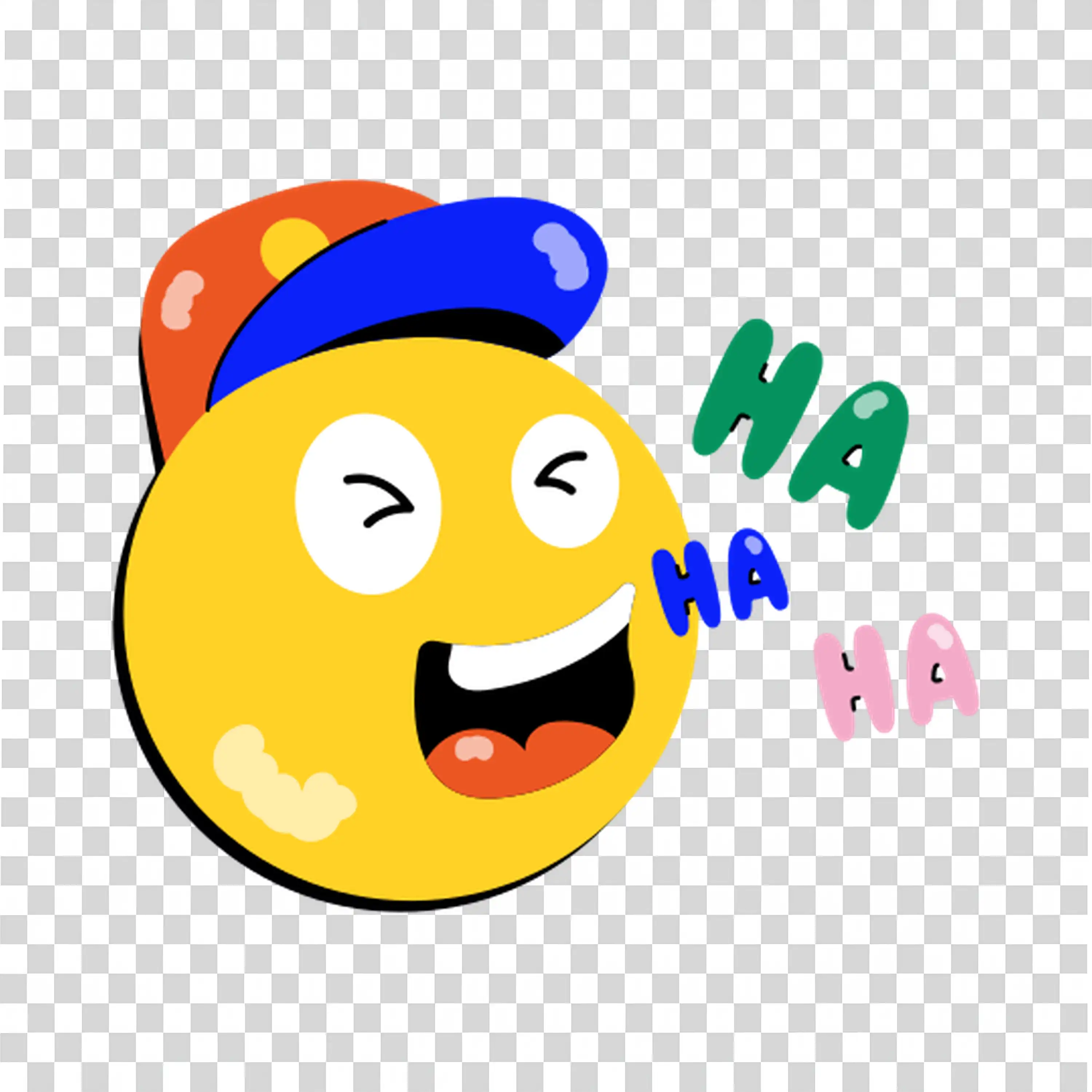 Laughing Emoji Face With Wide Smile And Big Eyes free PNG