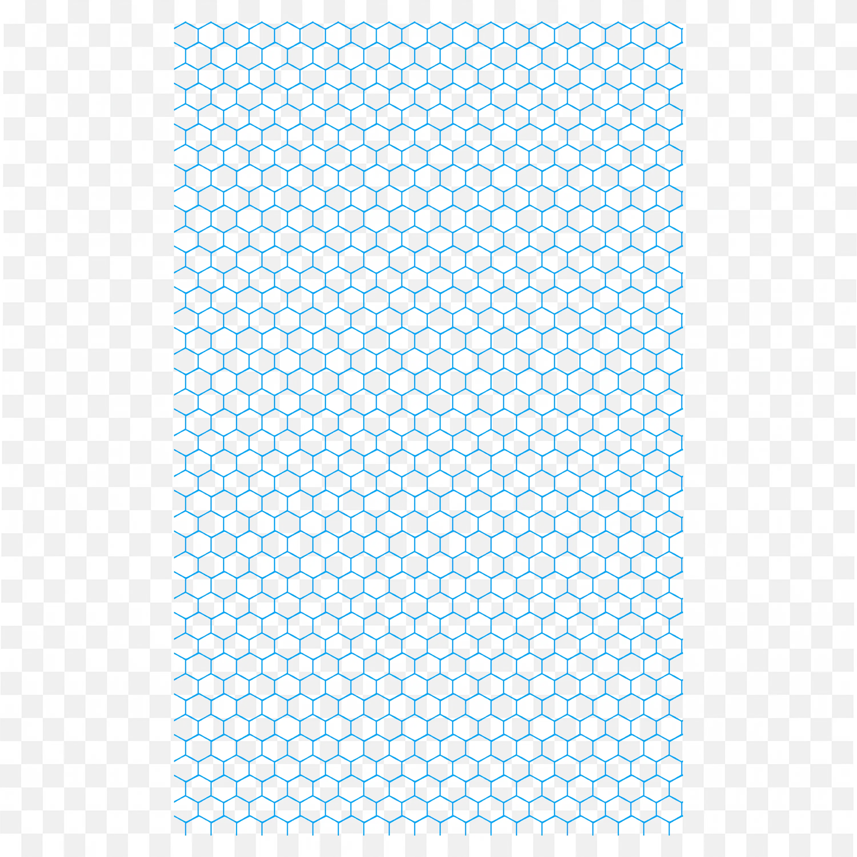 Light Blue Hexagonal Grid Pattern Clip Art Free PNG