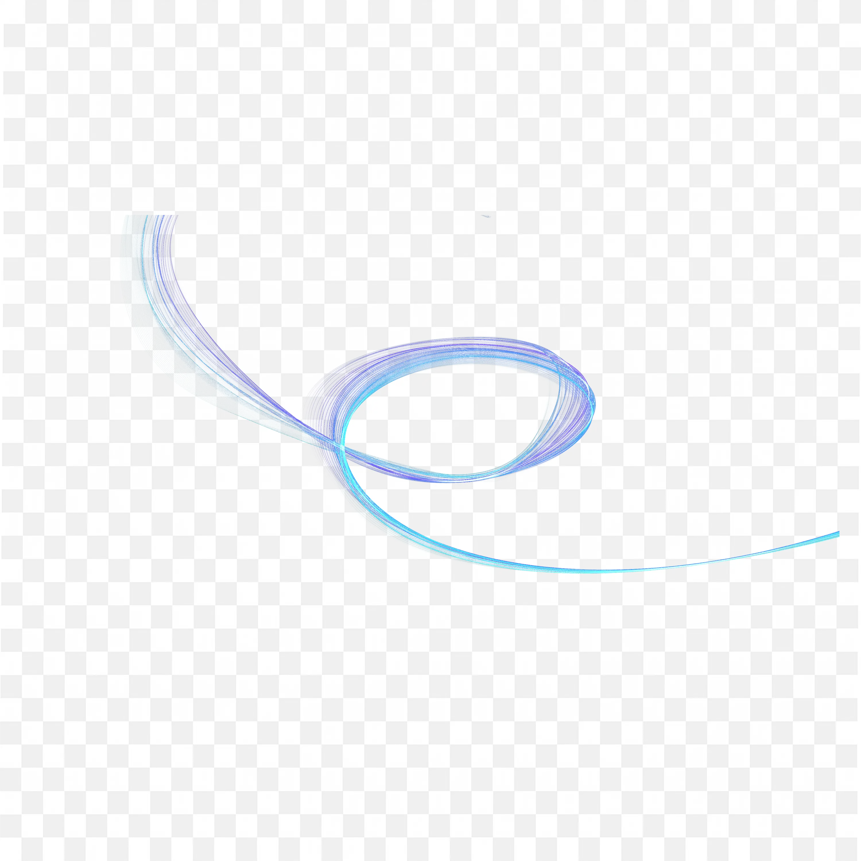 Light Blue and Purple Spin Ribbon on White Background PNG