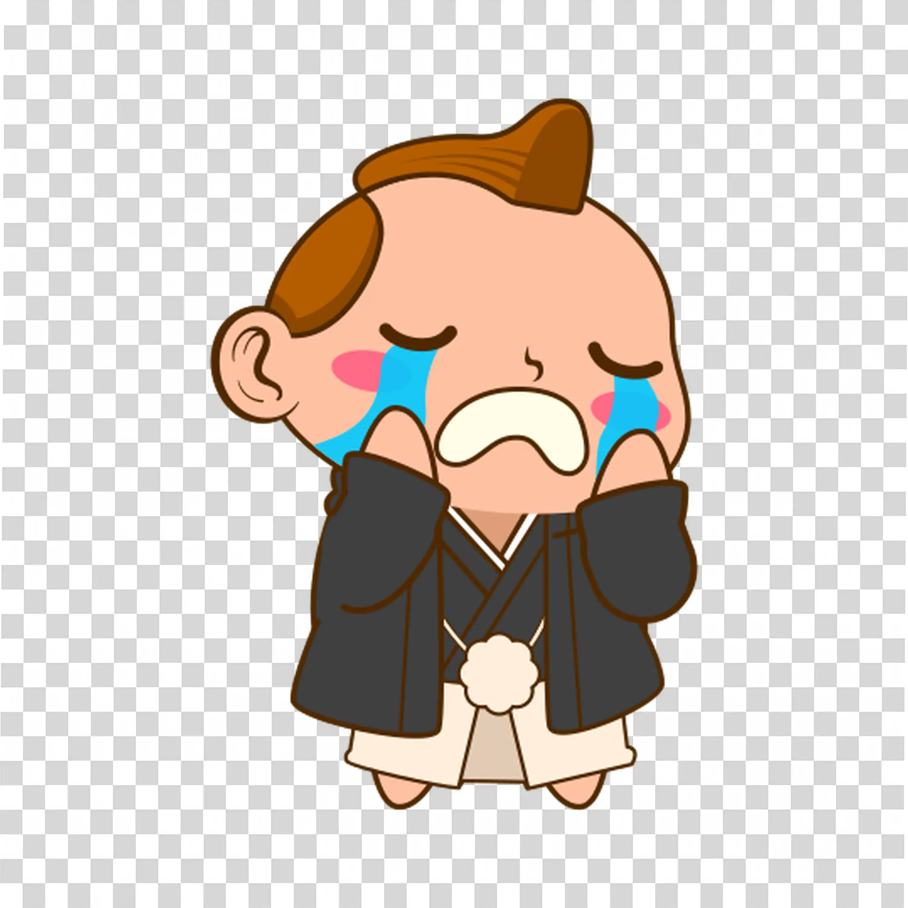 Man Crying and Covering Face in Emotional Breakdown
