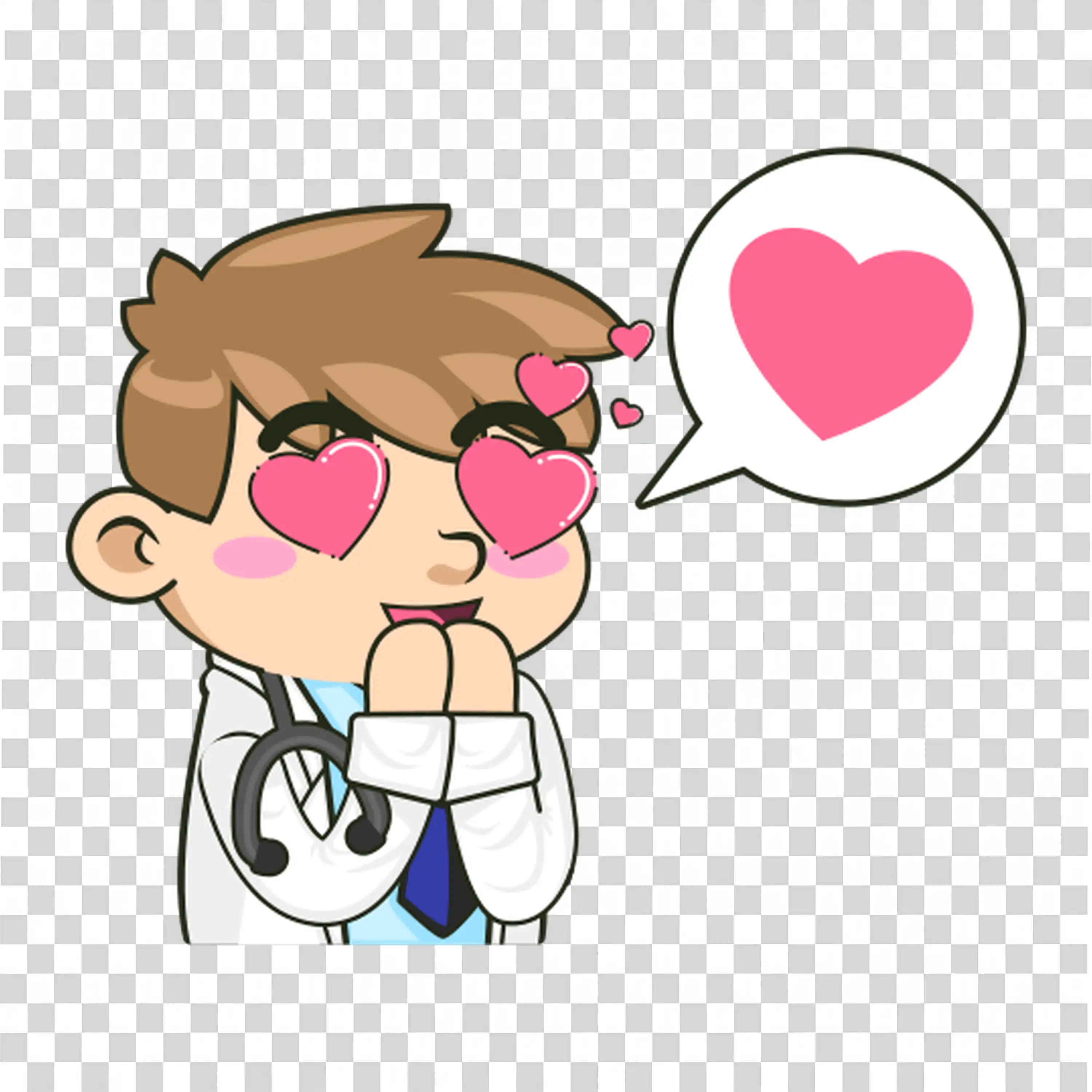 Man Holding A Rose With Heart Floating Above Him free PNG