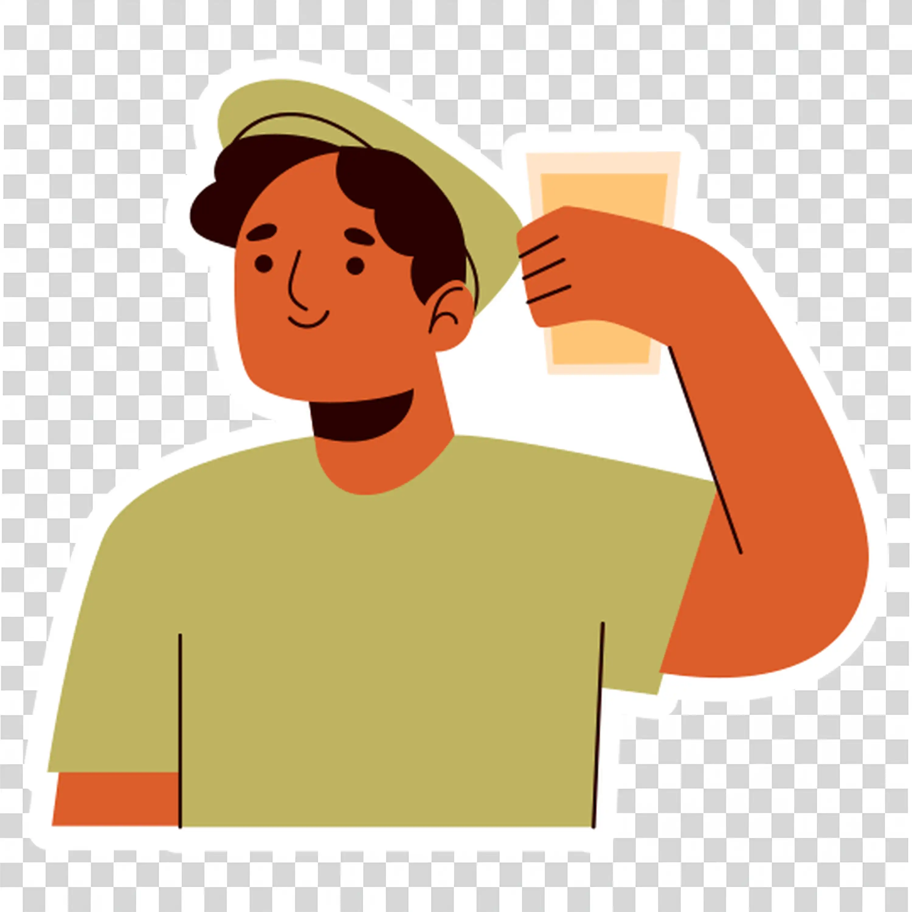 Man in casual attire striking a confident pose PNG