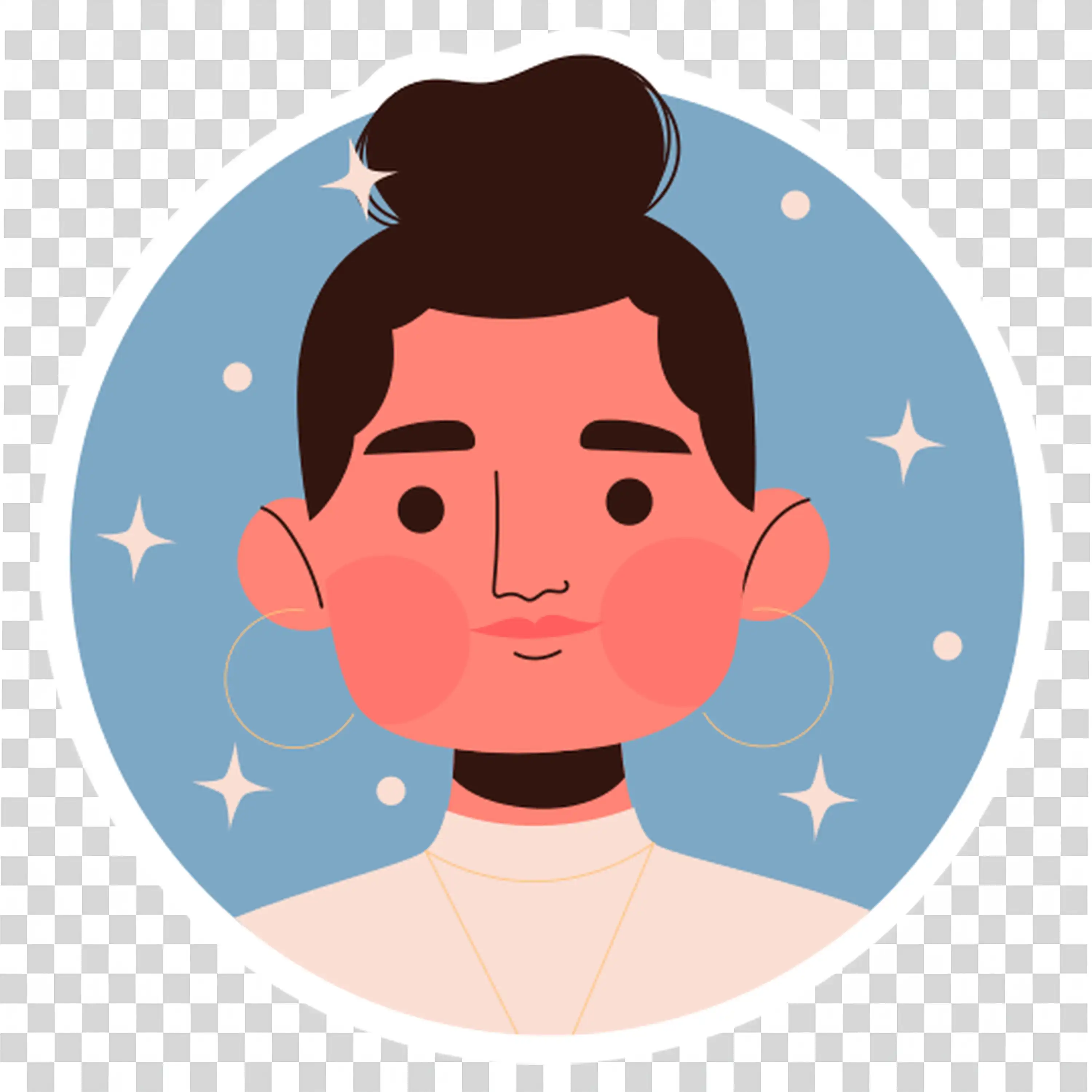 Man looking forward with stars in background and hope