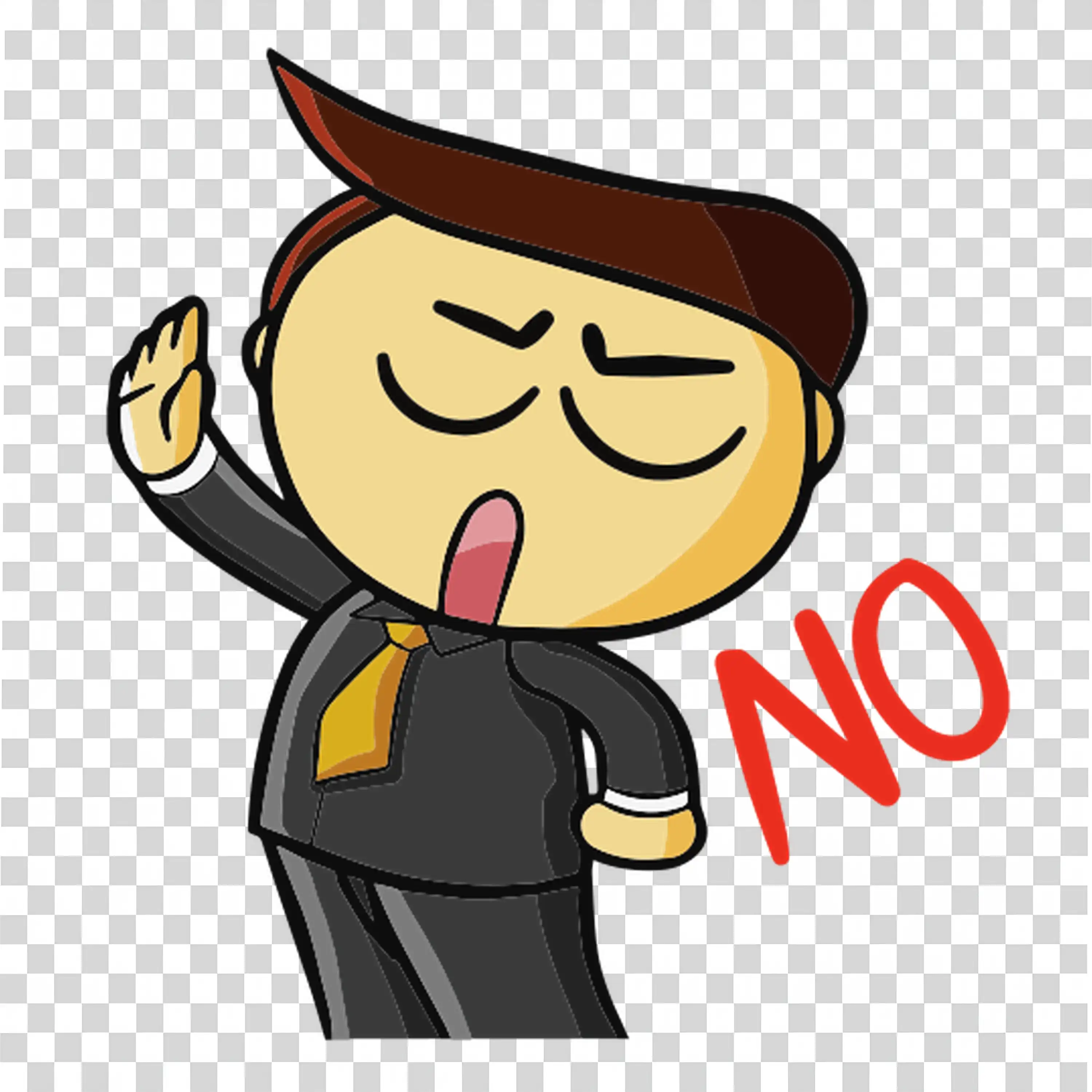 Man rejecting something with hand gesture free download
