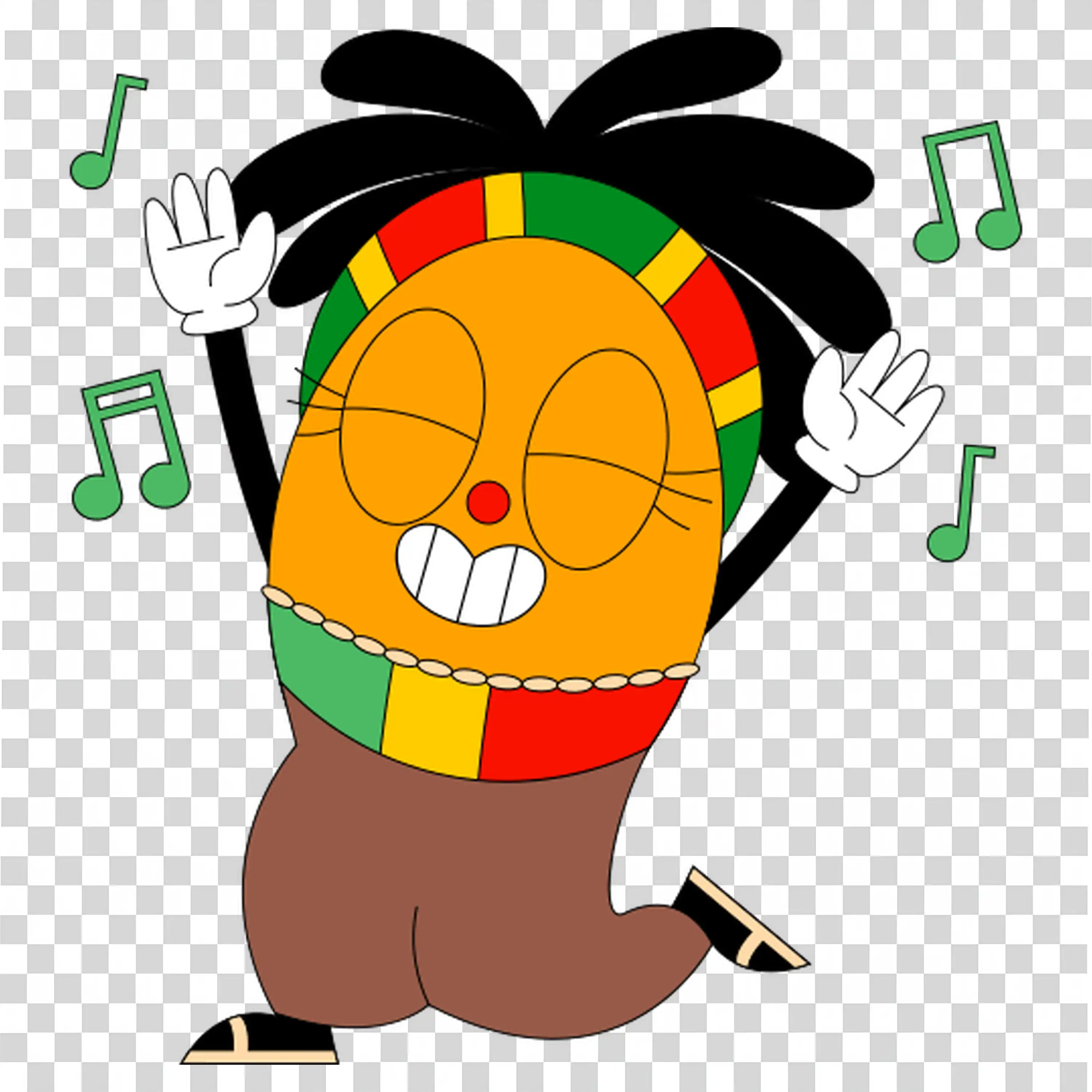 Man singing loudly with musical notes floating free PNG